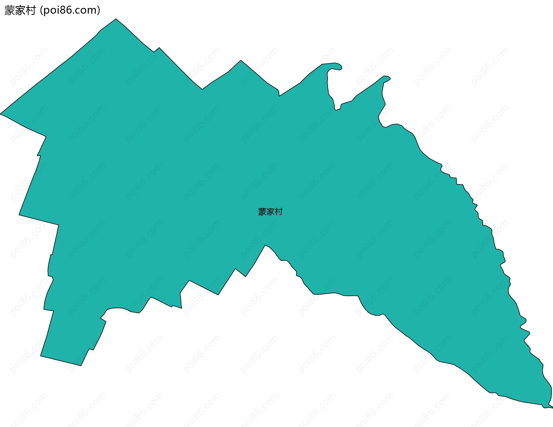 蒙家村边界地图