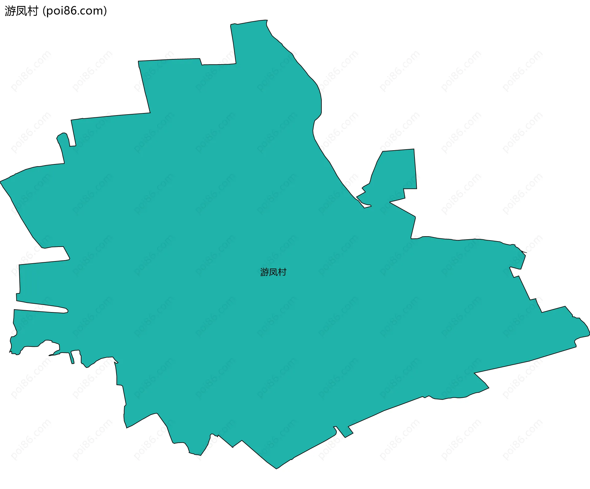 游凤村边界地图