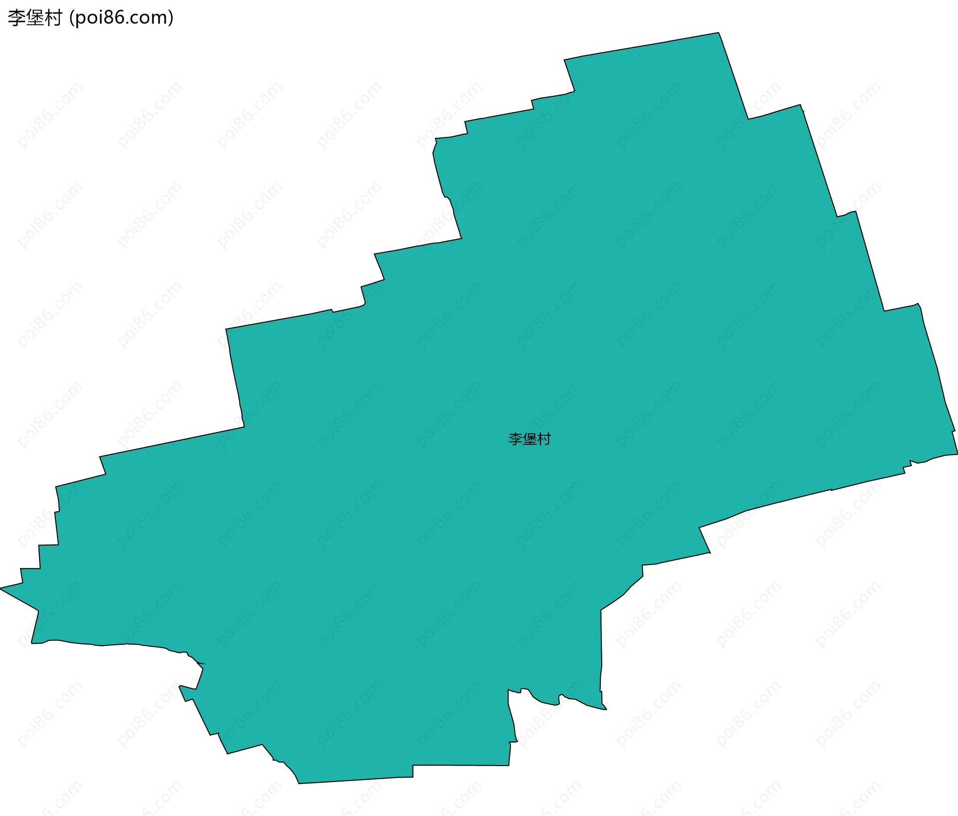 李堡村边界地图
