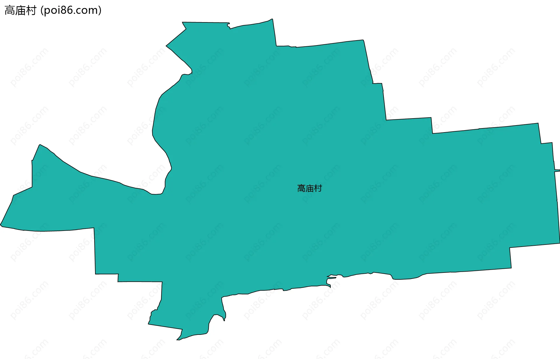 高庙村边界地图