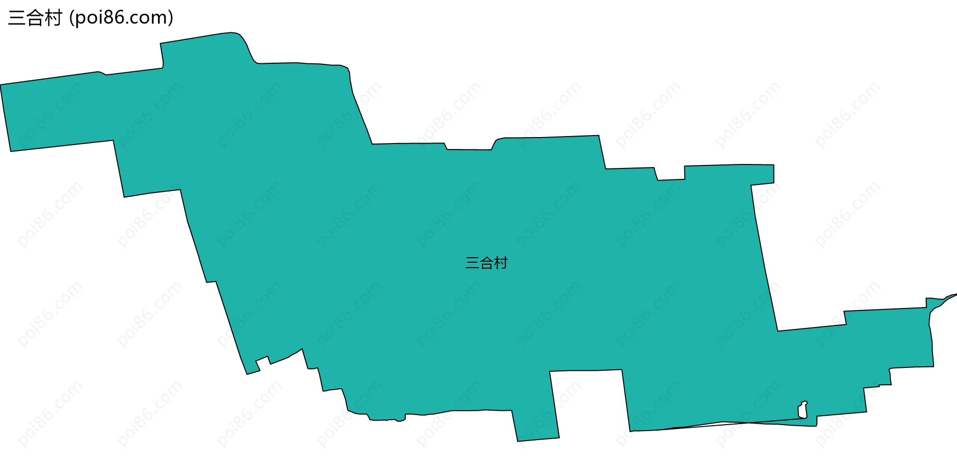 三合村边界地图