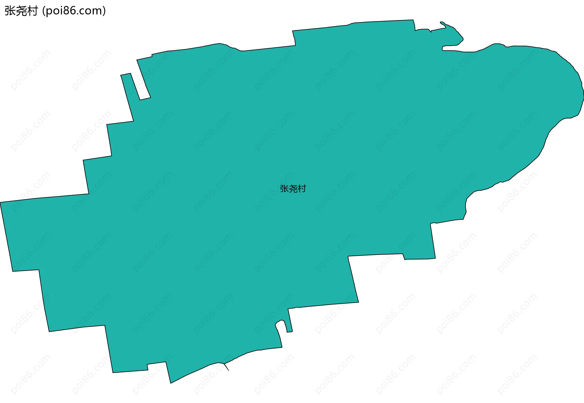 张尧村边界地图
