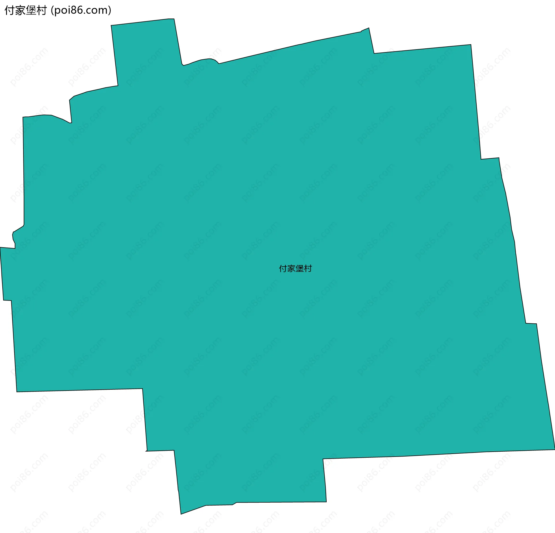 付家堡村边界地图