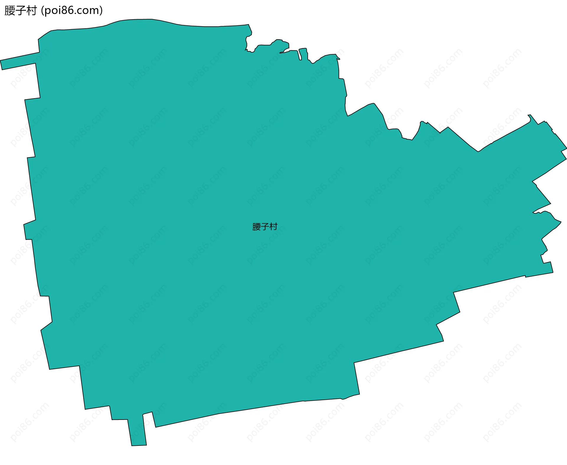 腰子村边界地图