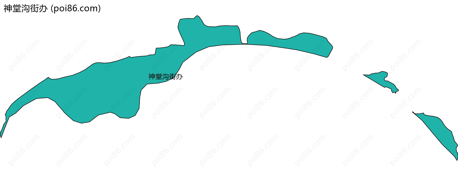 神堂沟街办边界地图
