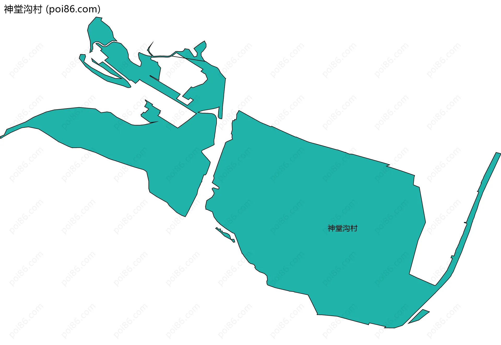 神堂沟村边界地图