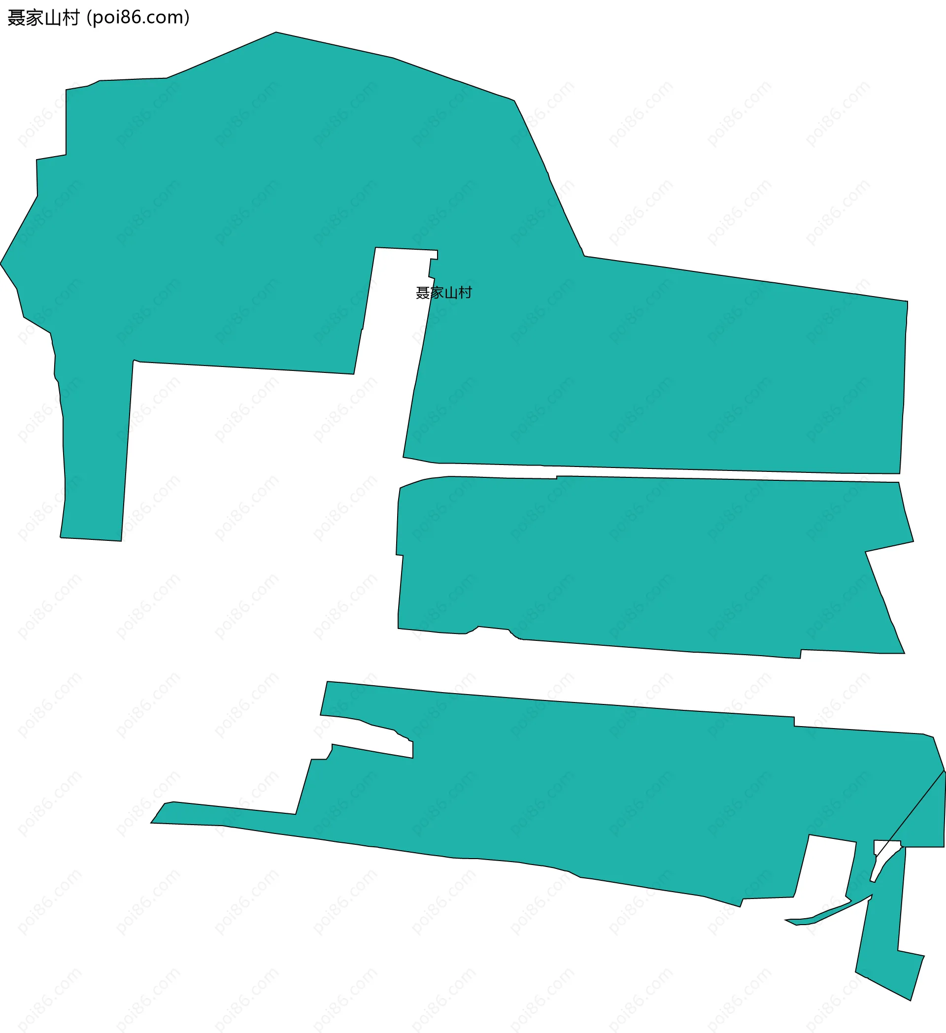 聂家山村边界地图