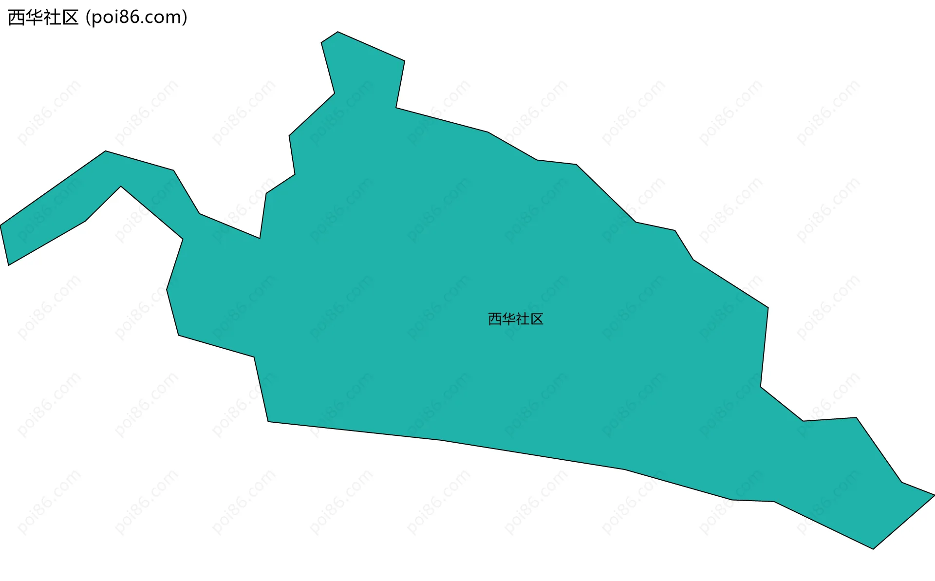 西华社区边界地图