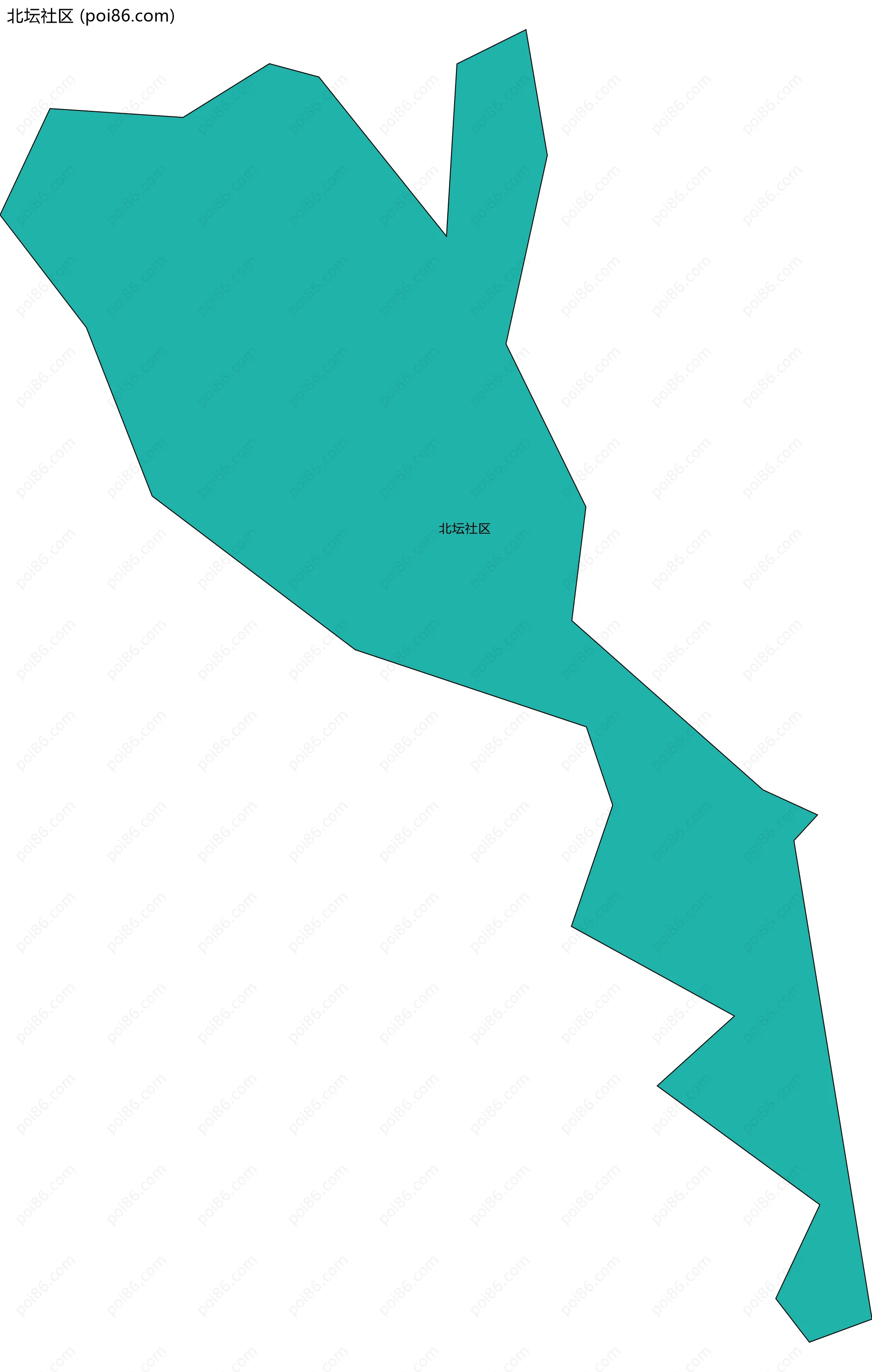 北坛社区边界地图