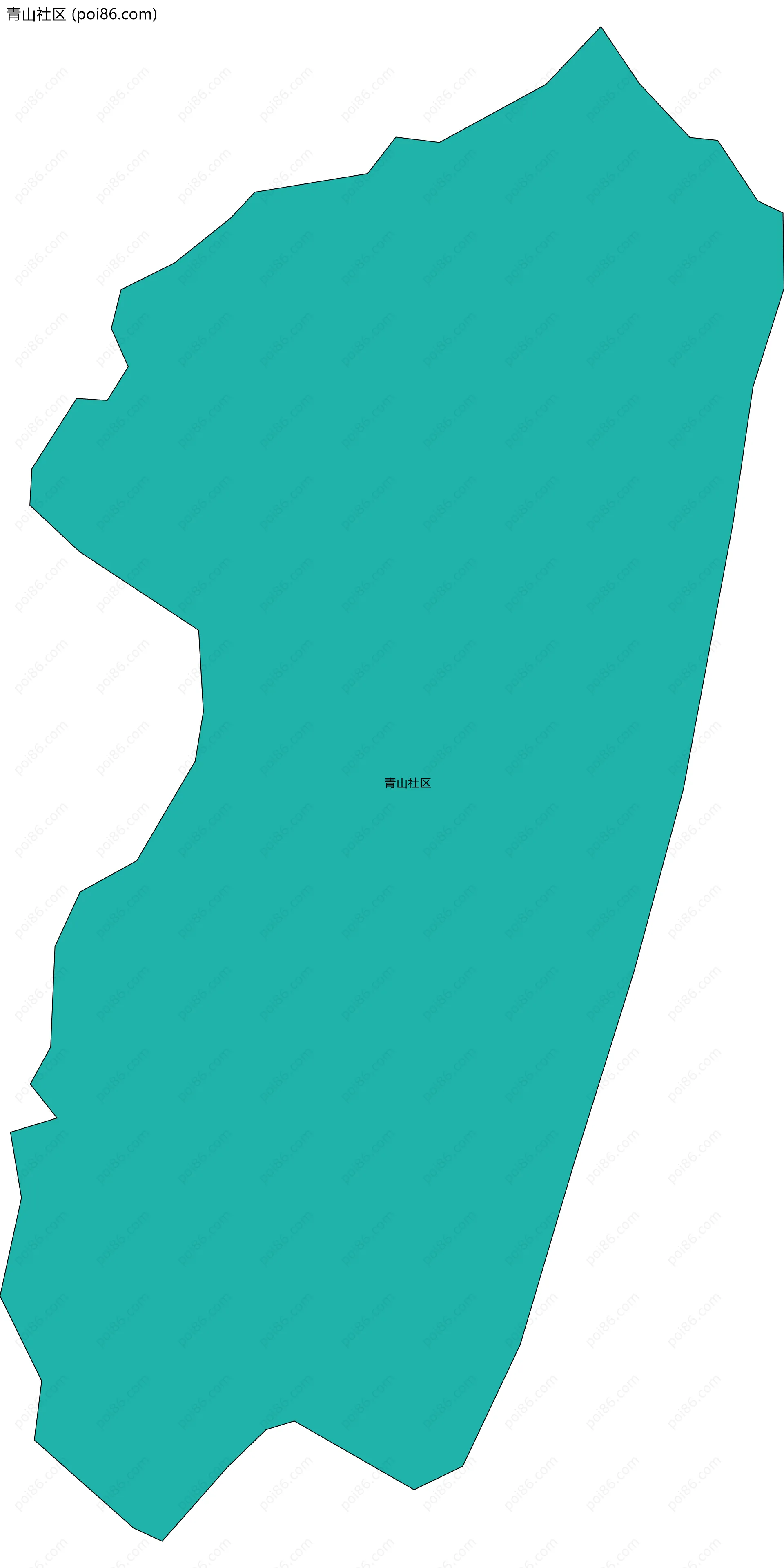 青山社区边界地图