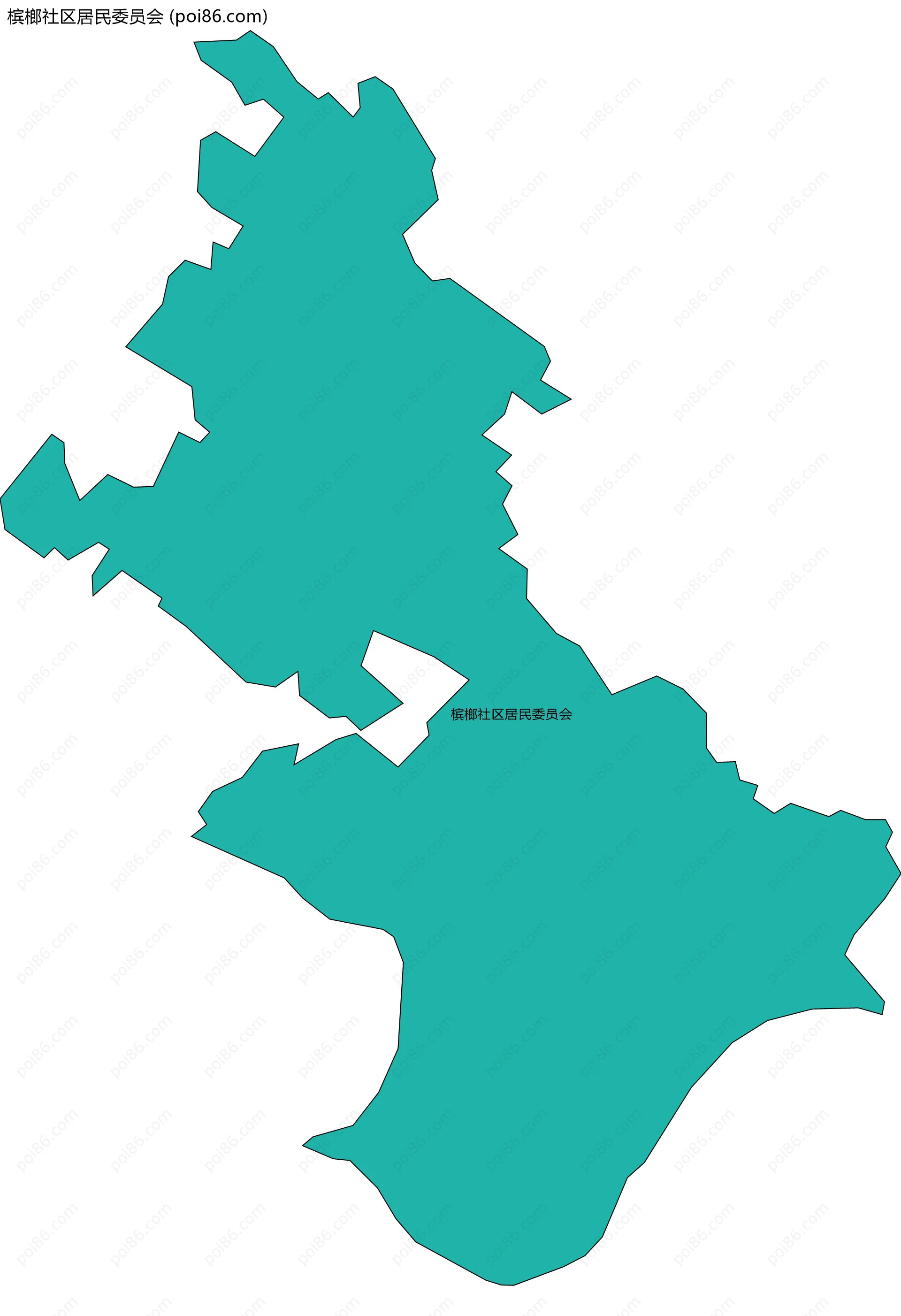 槟榔社区居民委员会边界地图