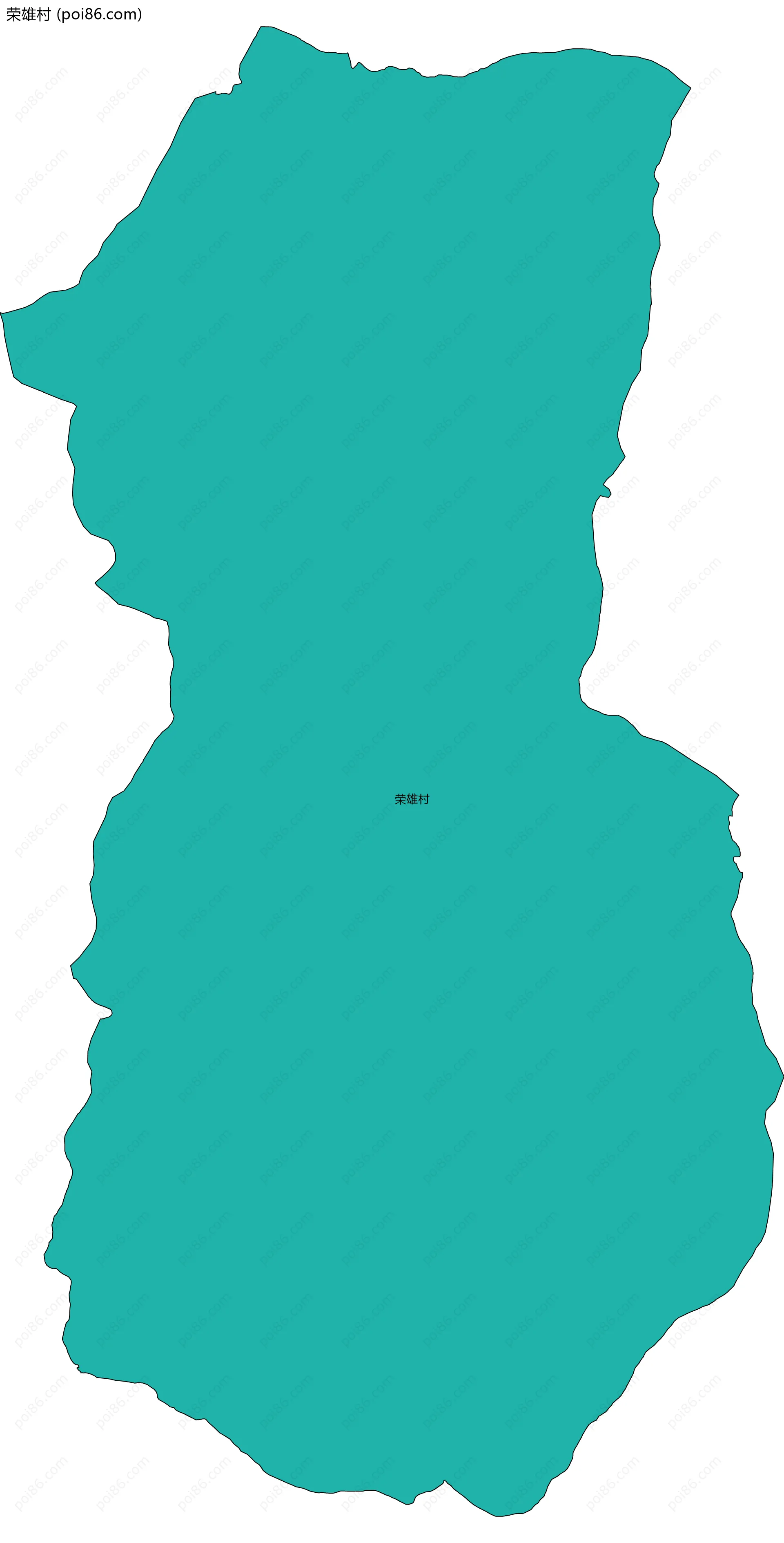 荣雄村边界地图