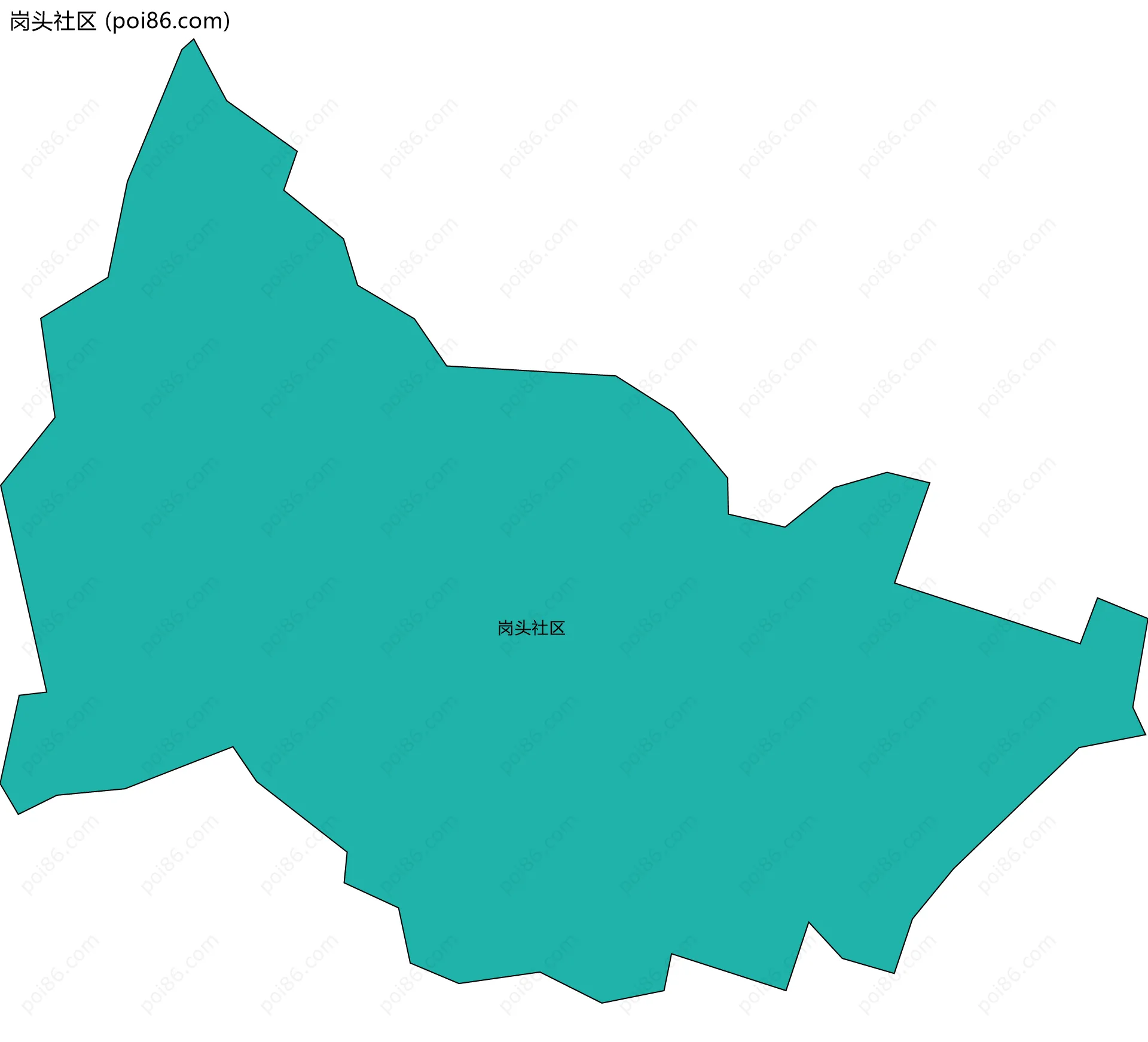 岗头社区边界地图