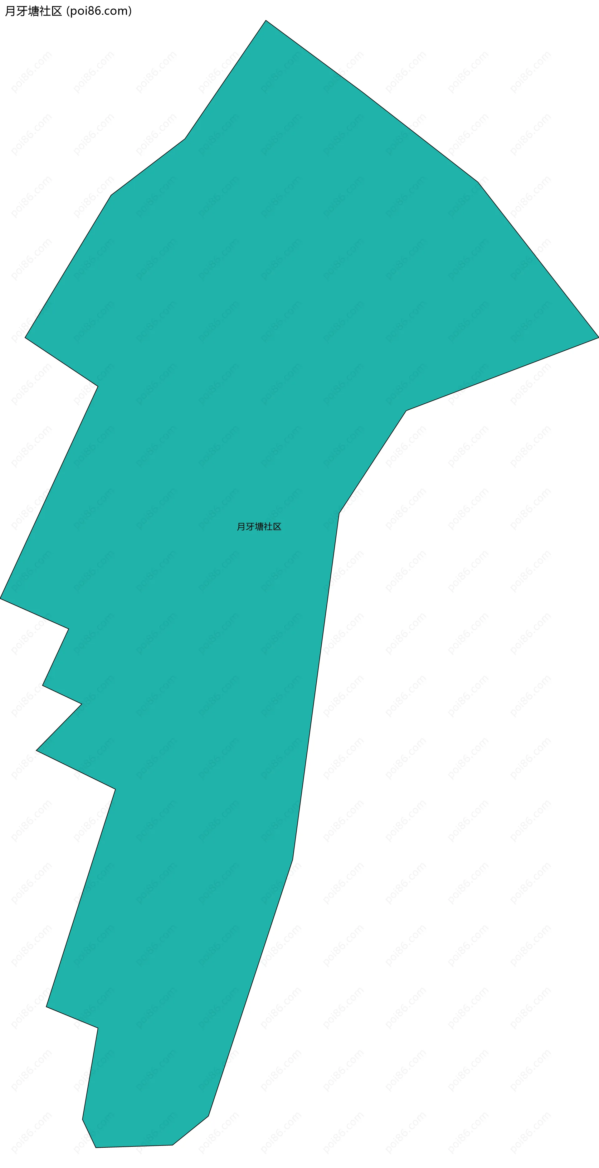 月牙塘社区边界地图