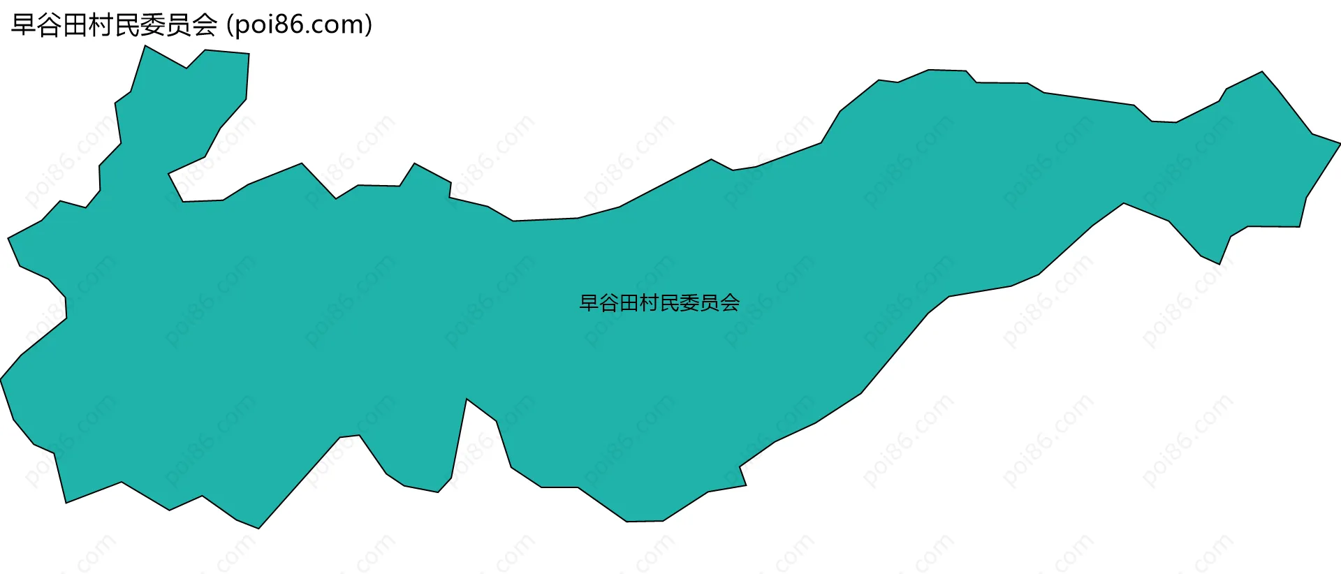 早谷田村民委员会边界地图