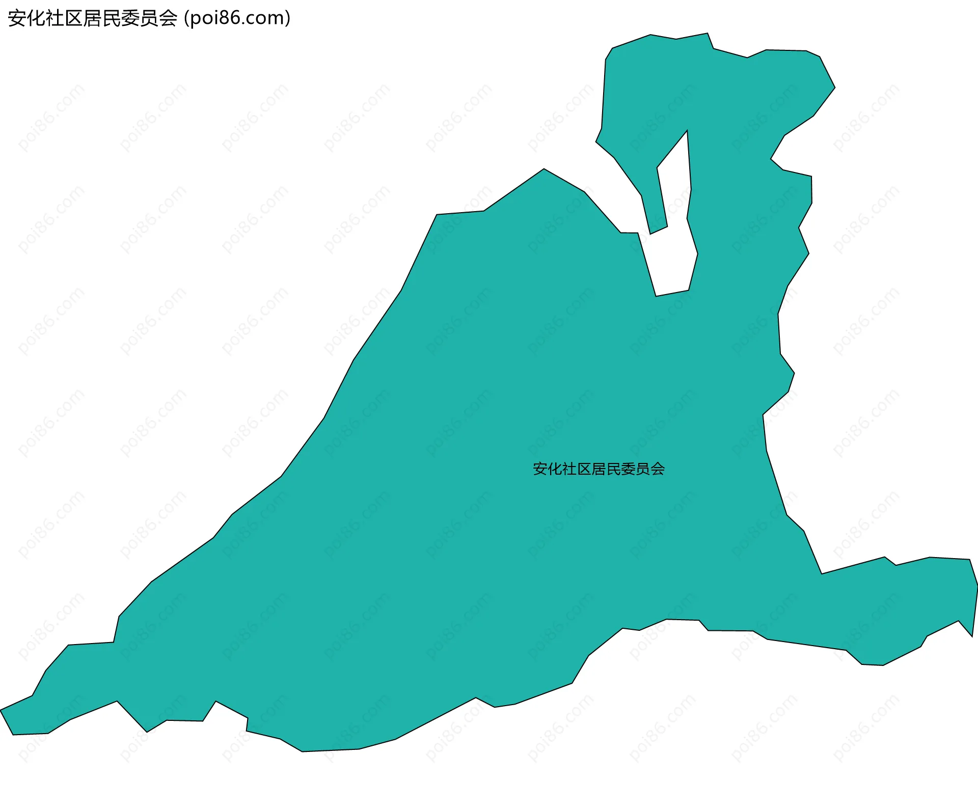 安化社区居民委员会边界地图