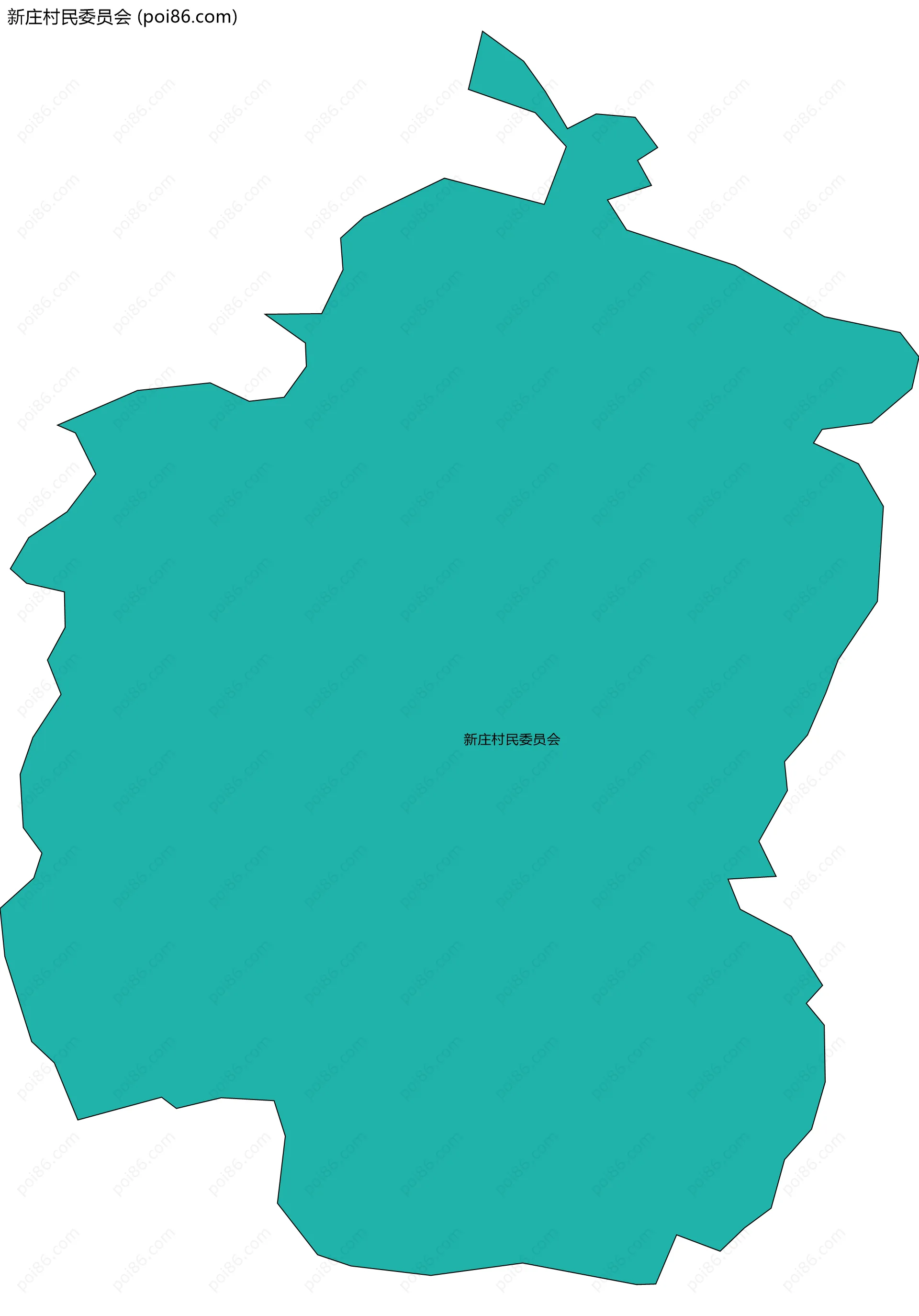 新庄村民委员会边界地图