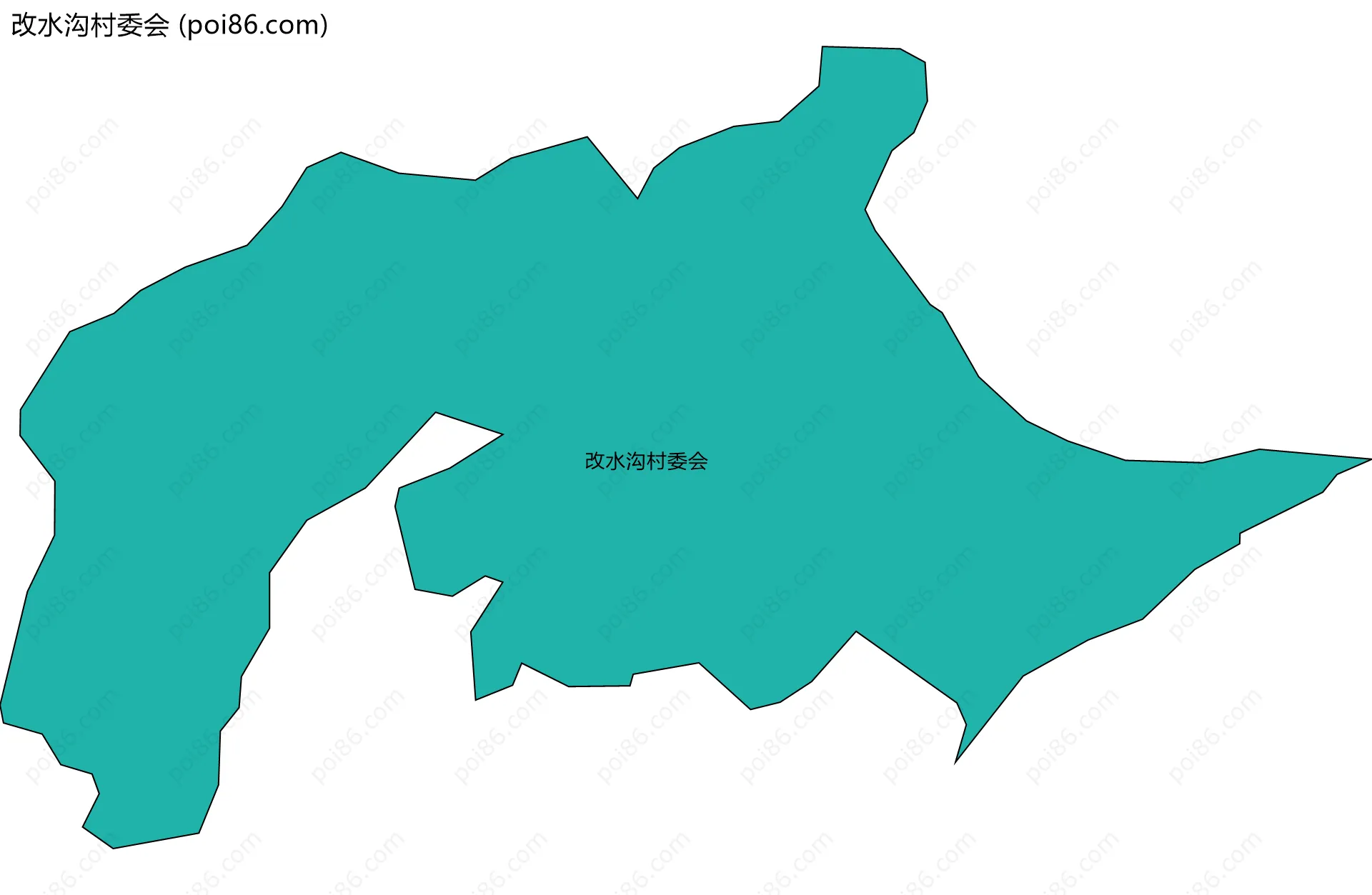 改水沟村委会边界地图