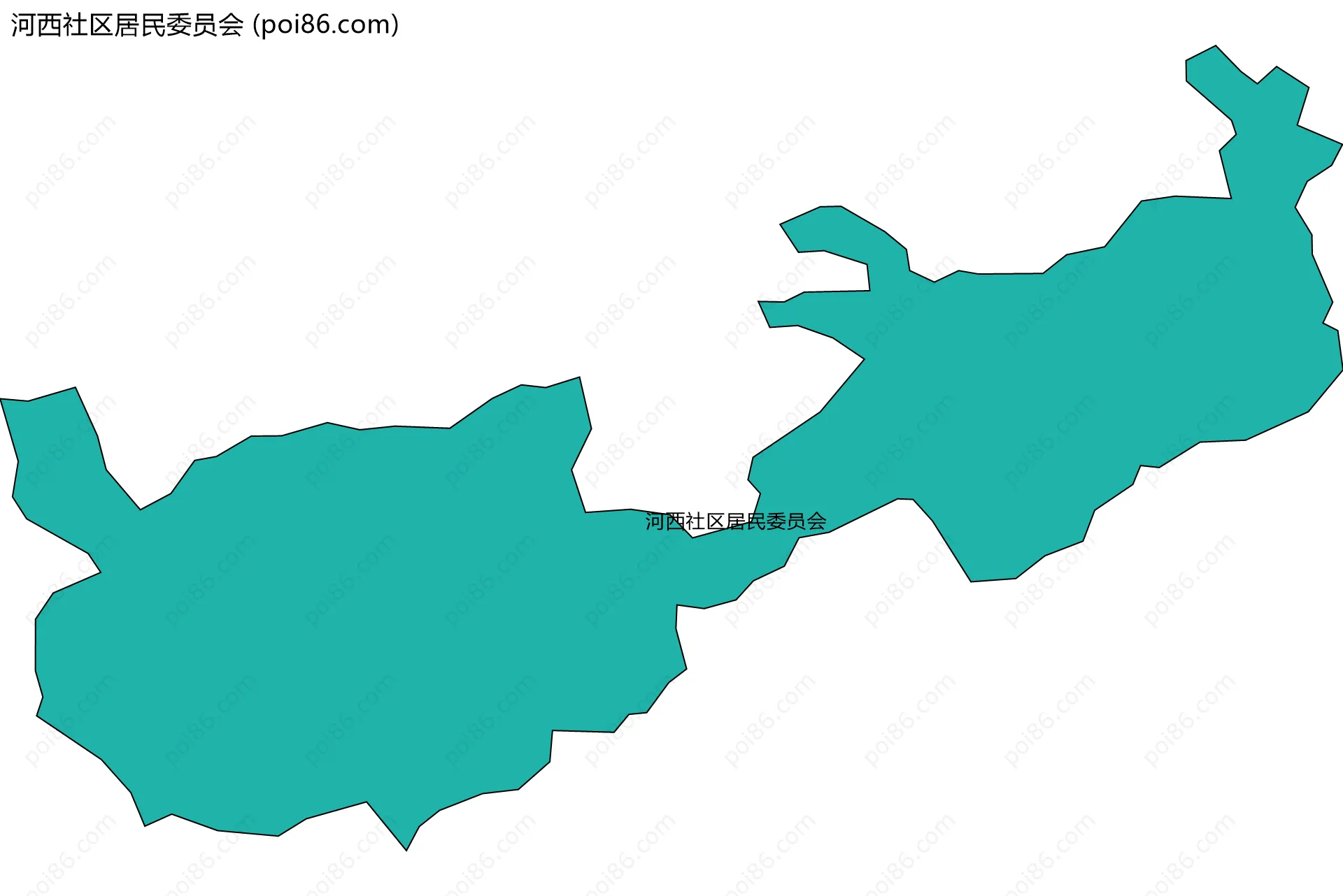 河西社区居民委员会边界地图