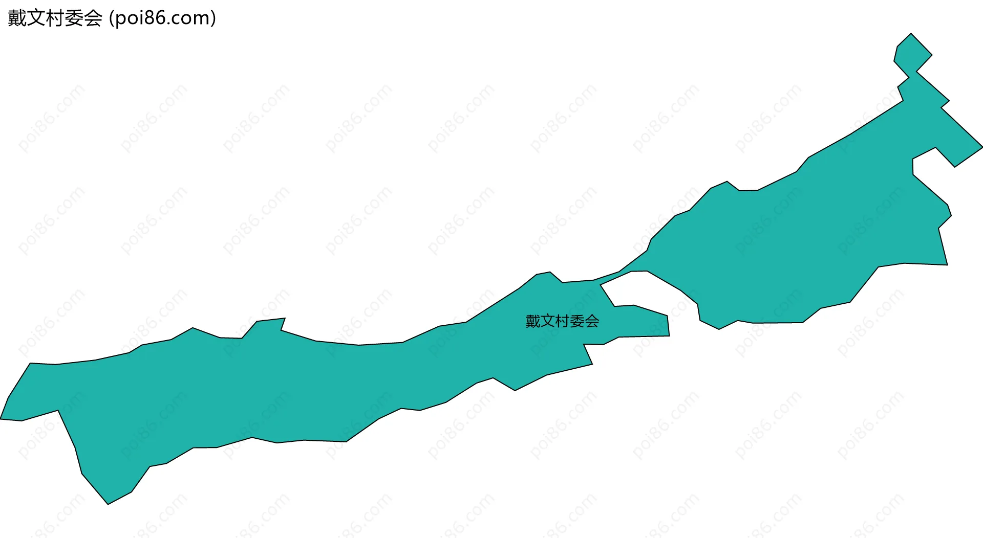 戴文村委会边界地图