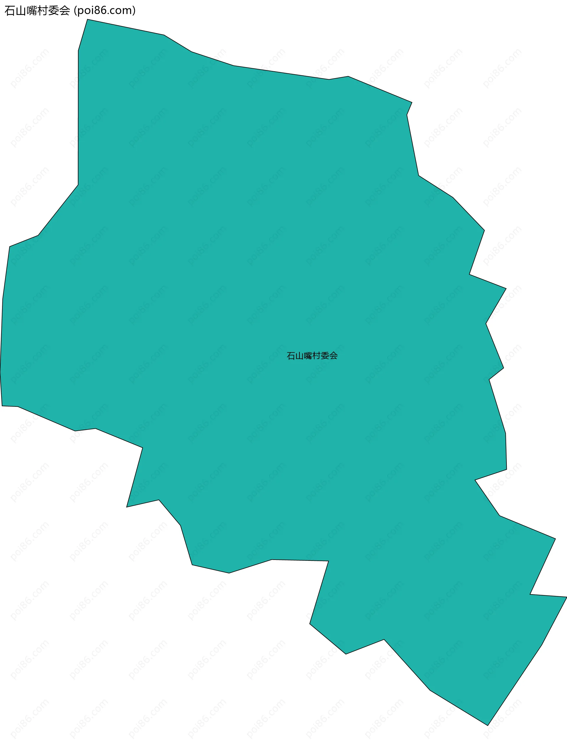 石山嘴村委会边界地图