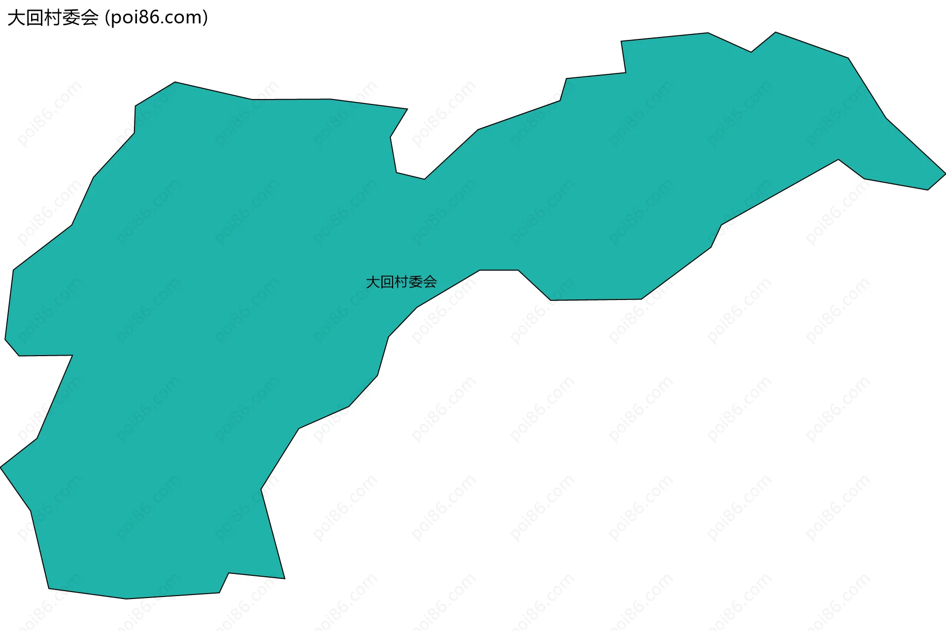 大回村委会边界地图