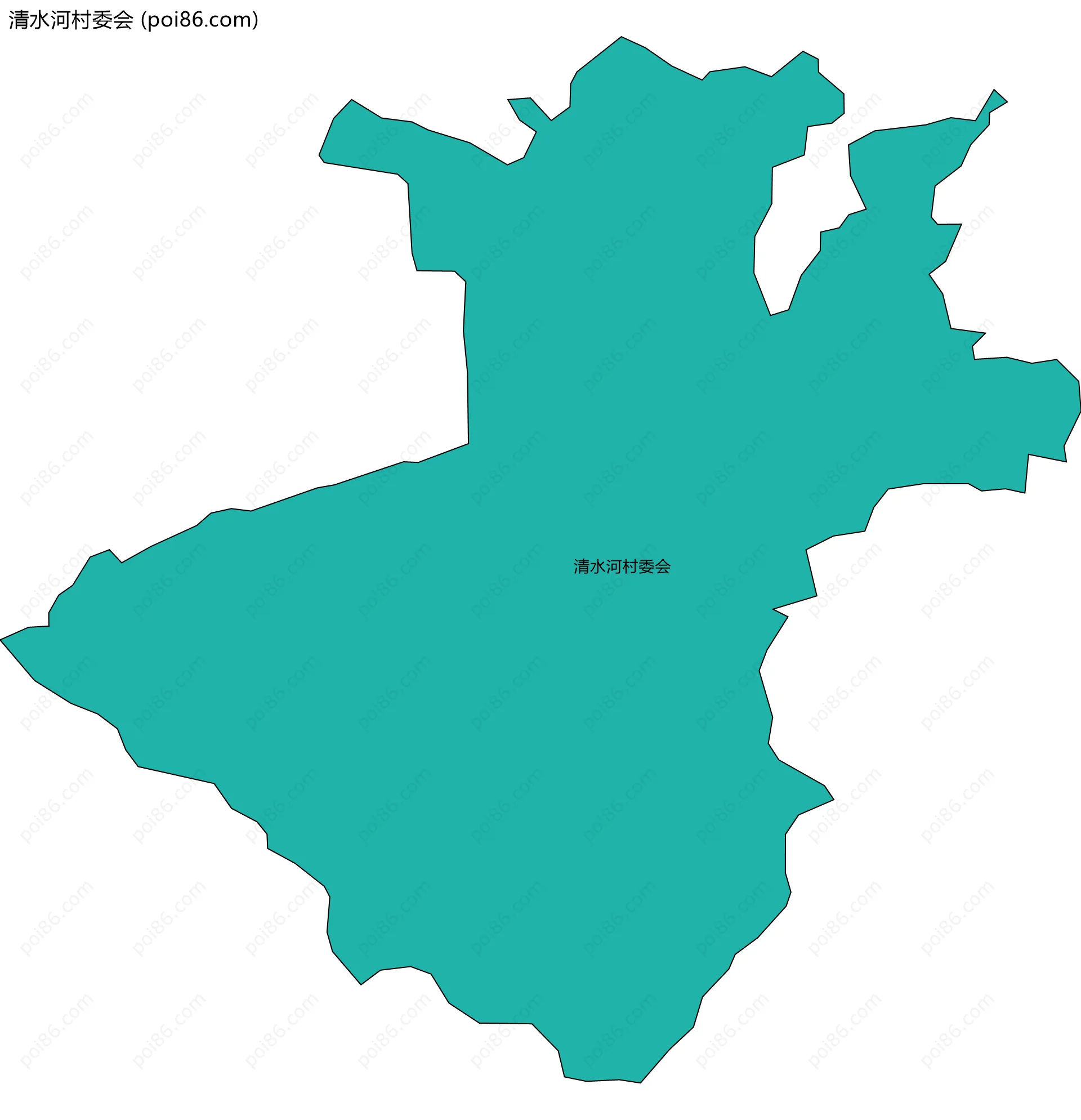 清水河村委会边界地图