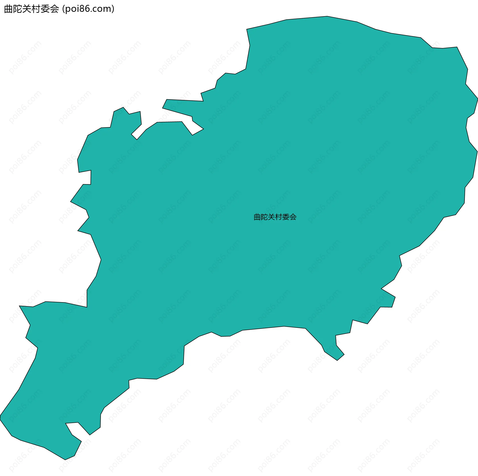 曲陀关村委会边界地图