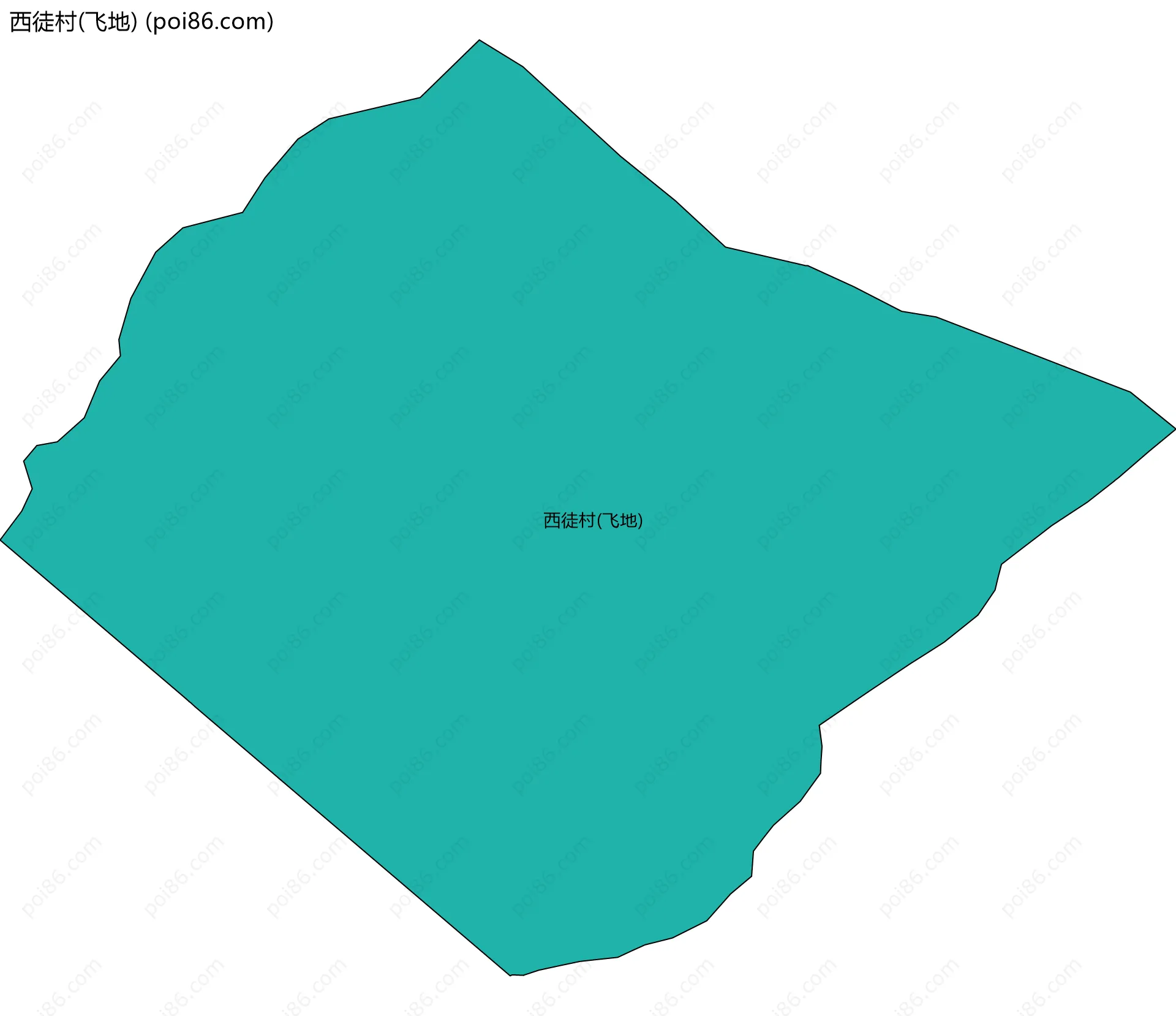 西徒村(飞地)边界地图