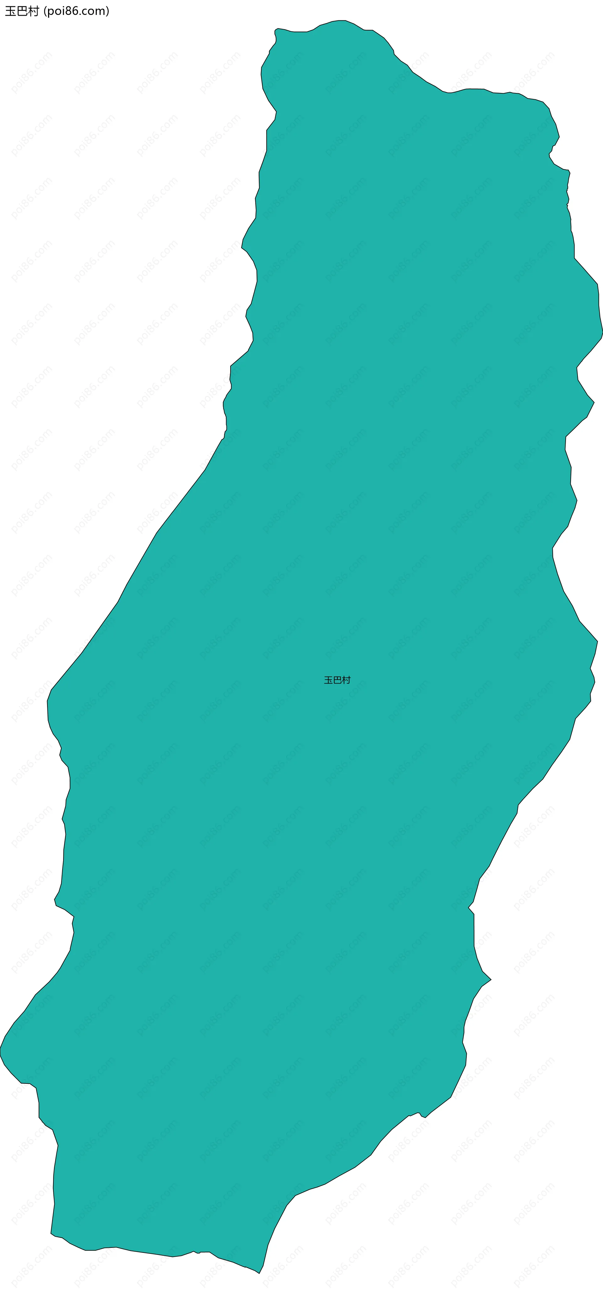 玉巴村边界地图