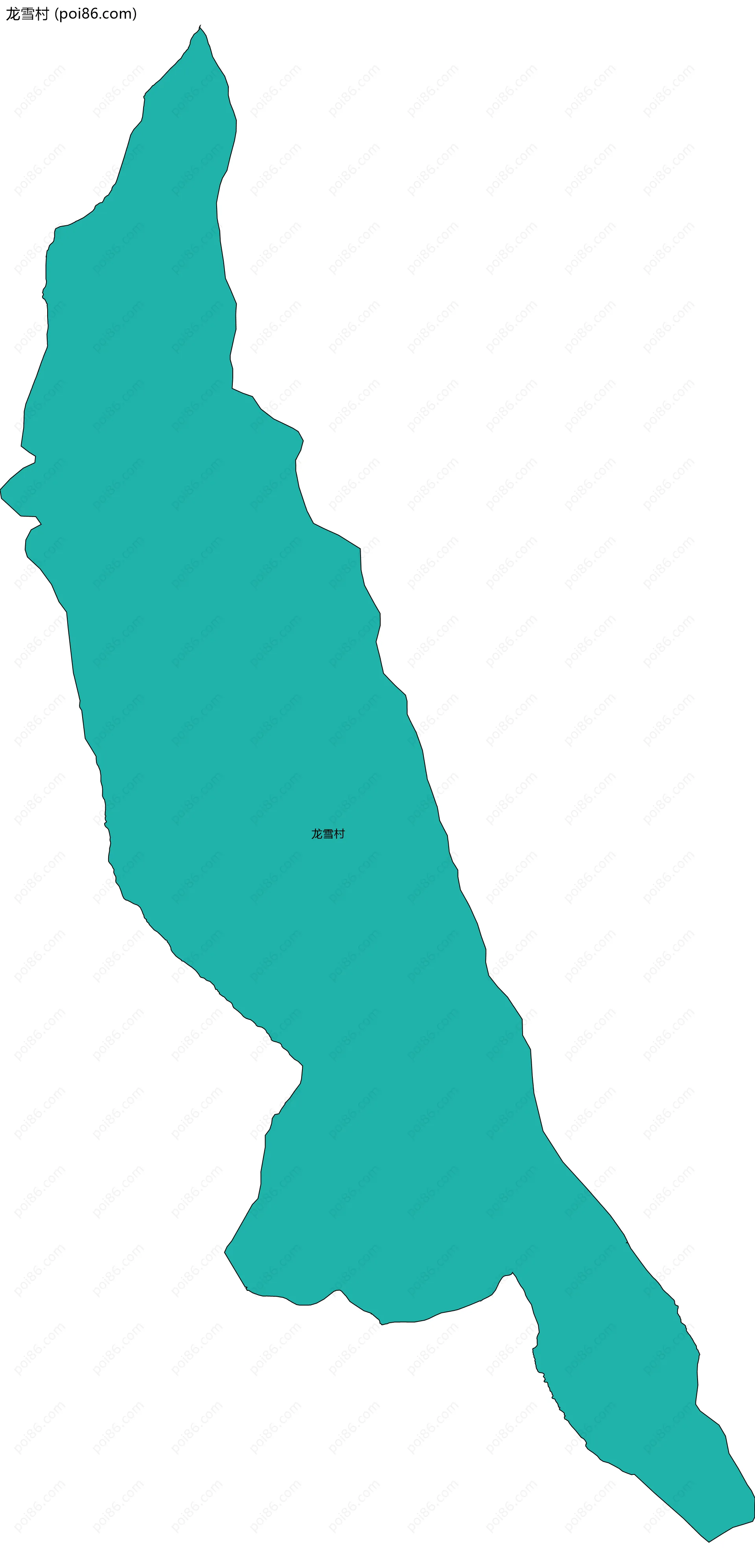 龙雪村边界地图