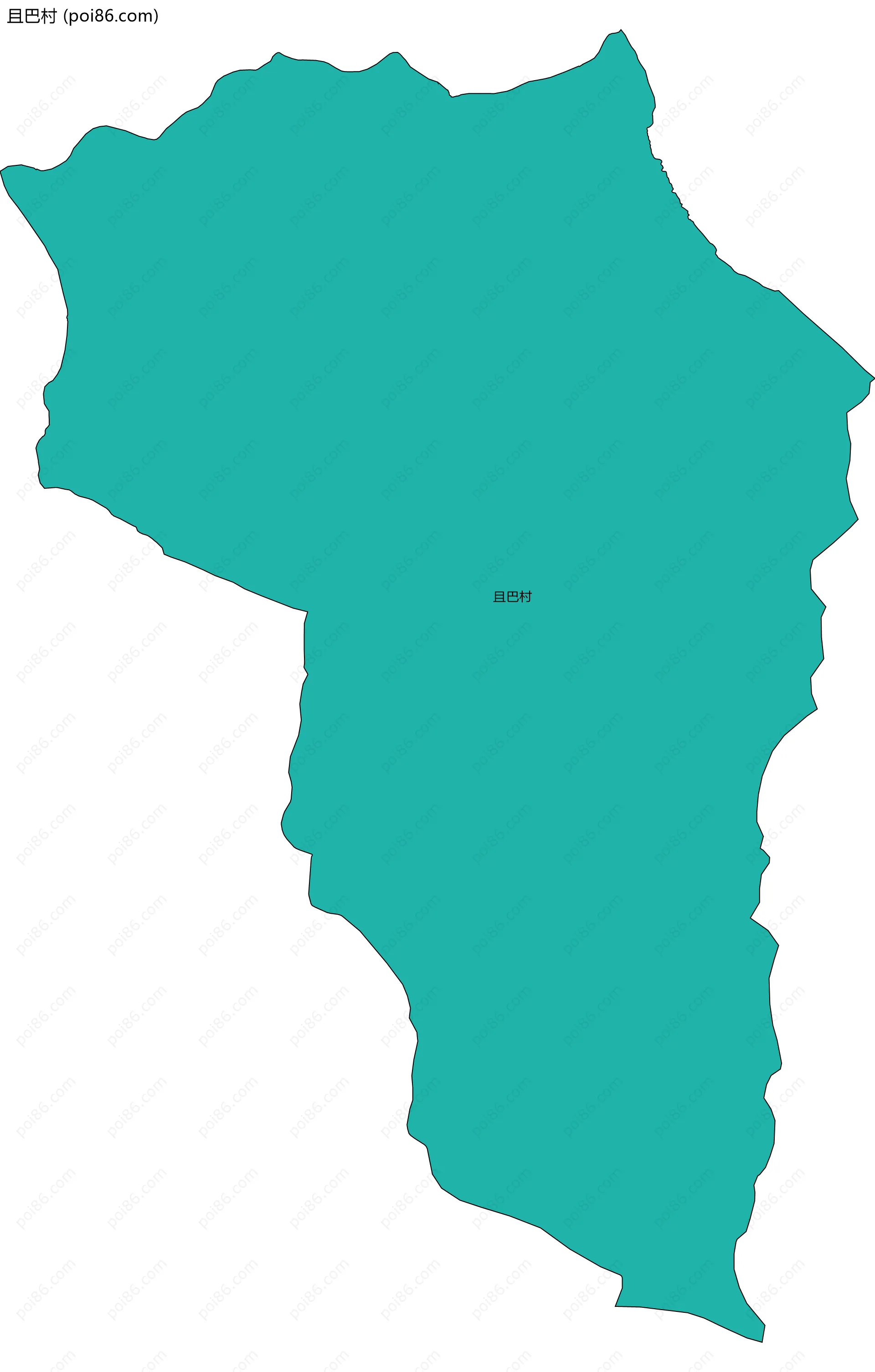 且巴村边界地图