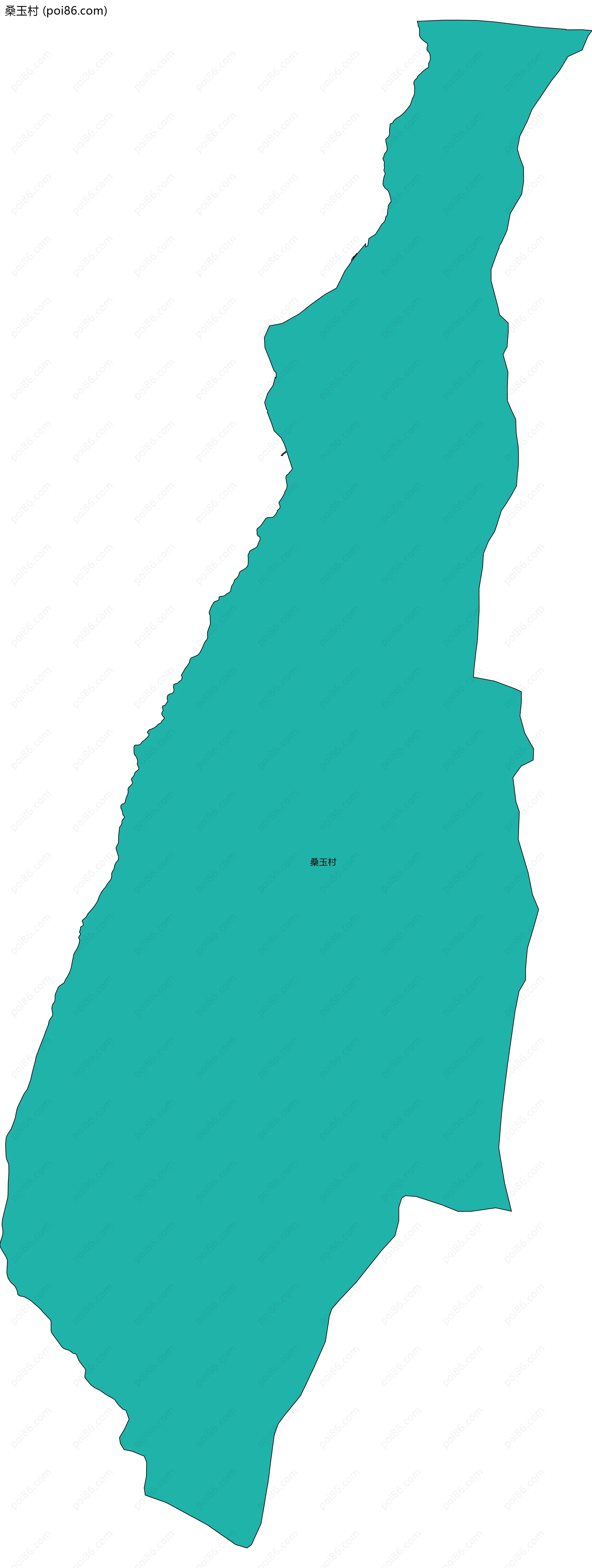 桑玉村边界地图