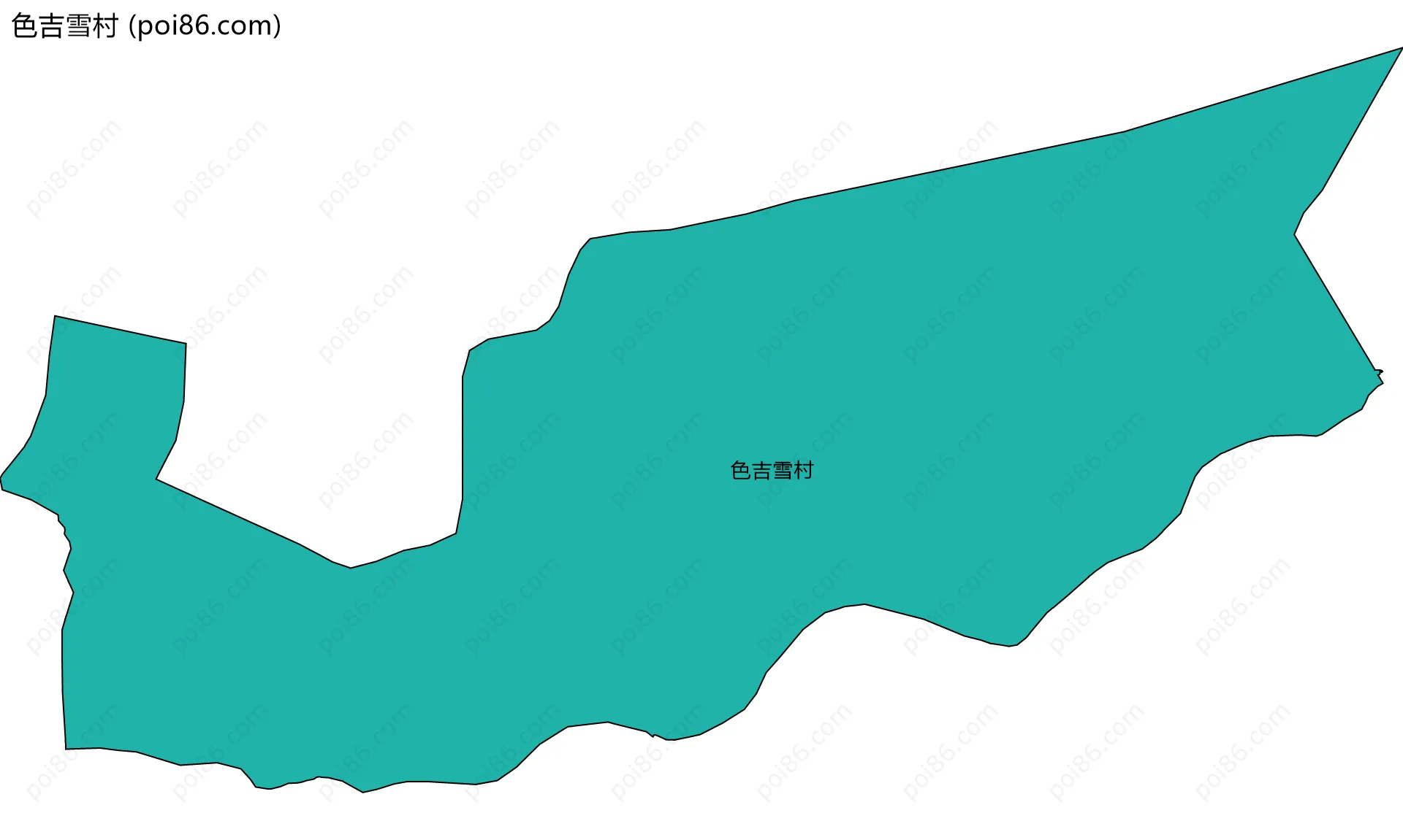 色吉雪村边界地图