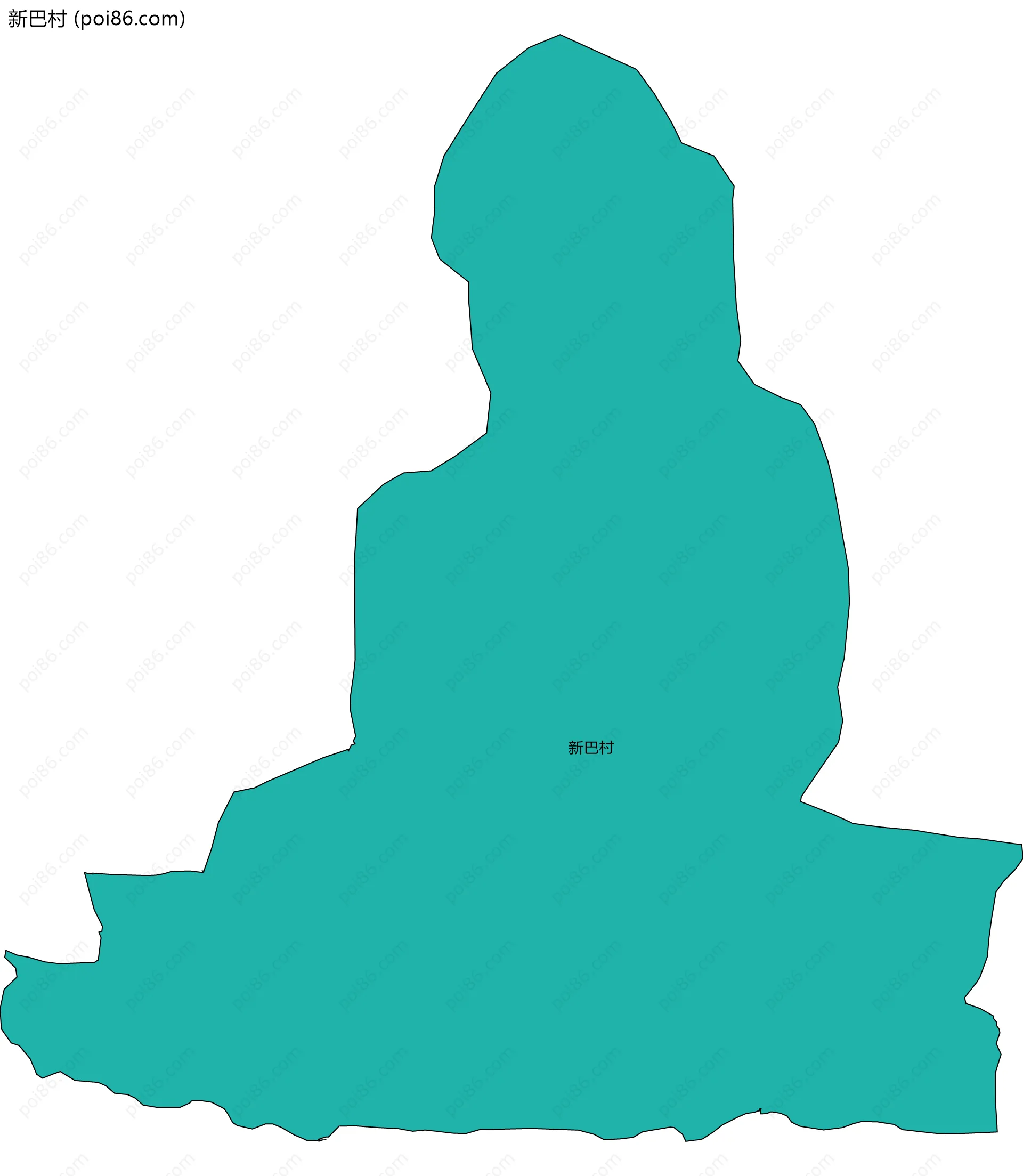 新巴村边界地图