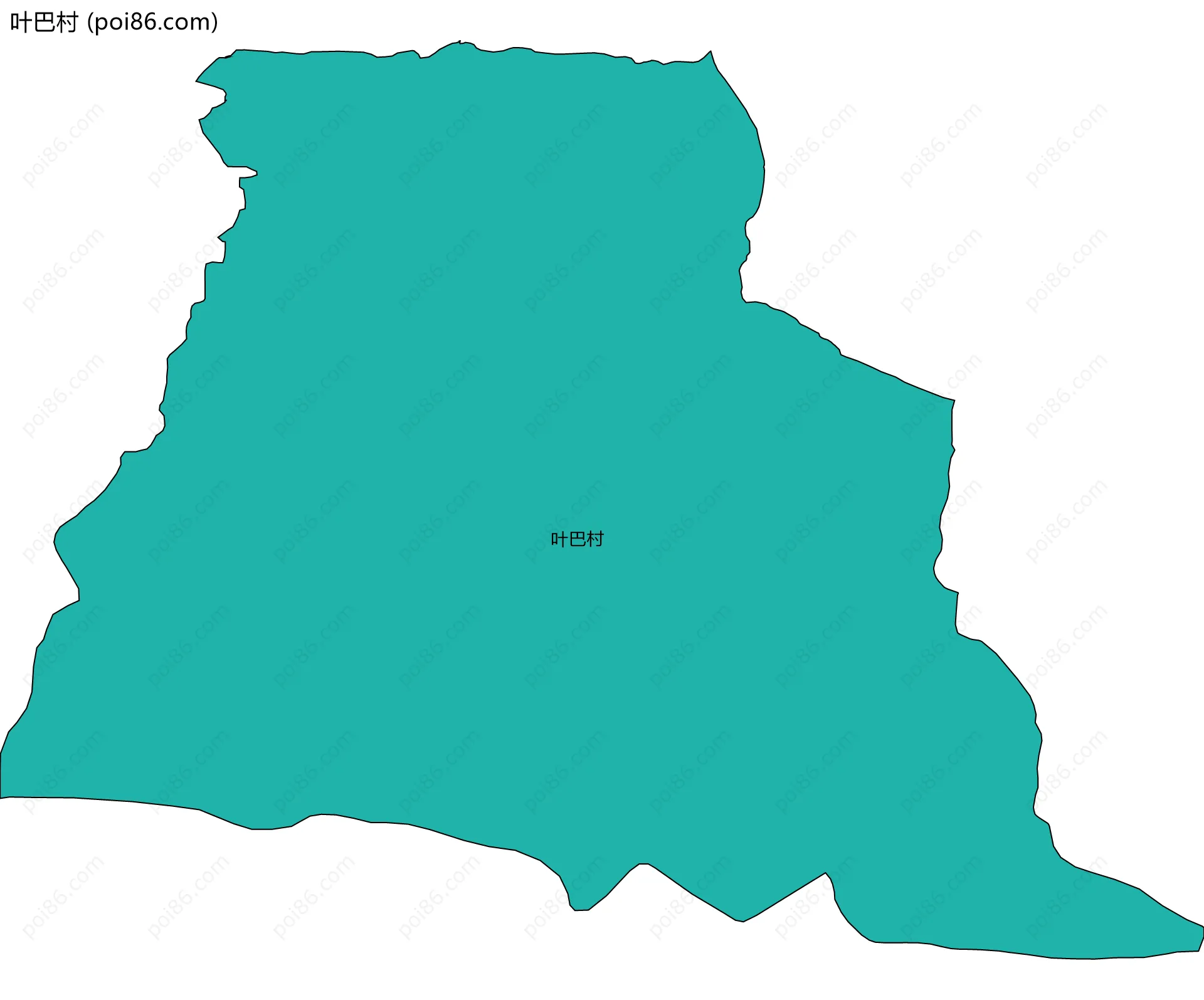 叶巴村边界地图