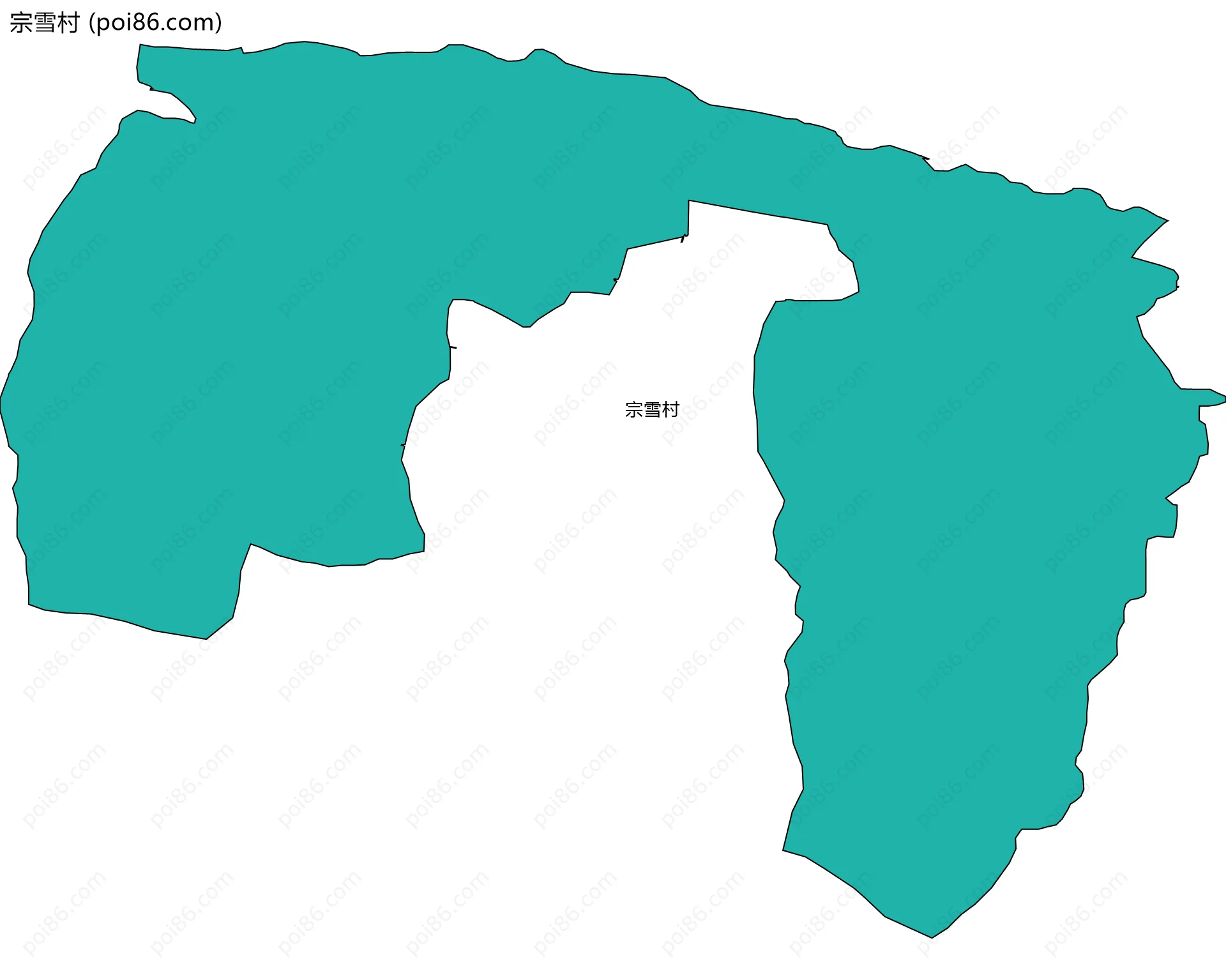 宗雪村边界地图