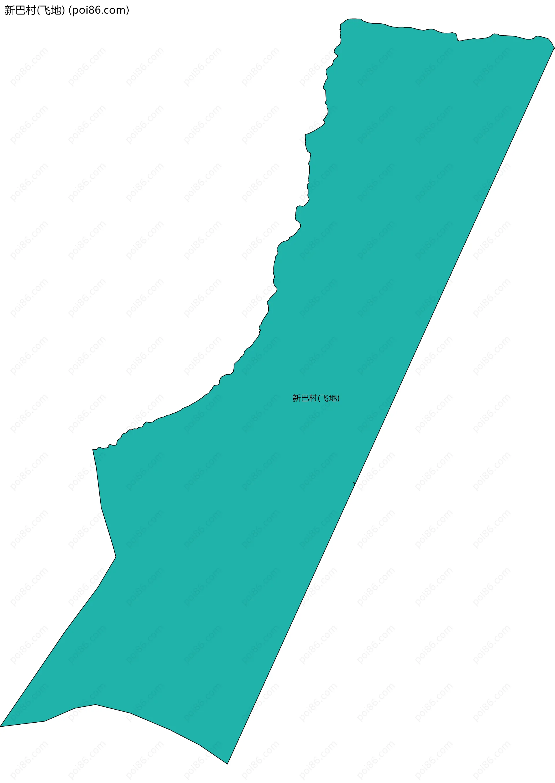 新巴村(飞地)边界地图