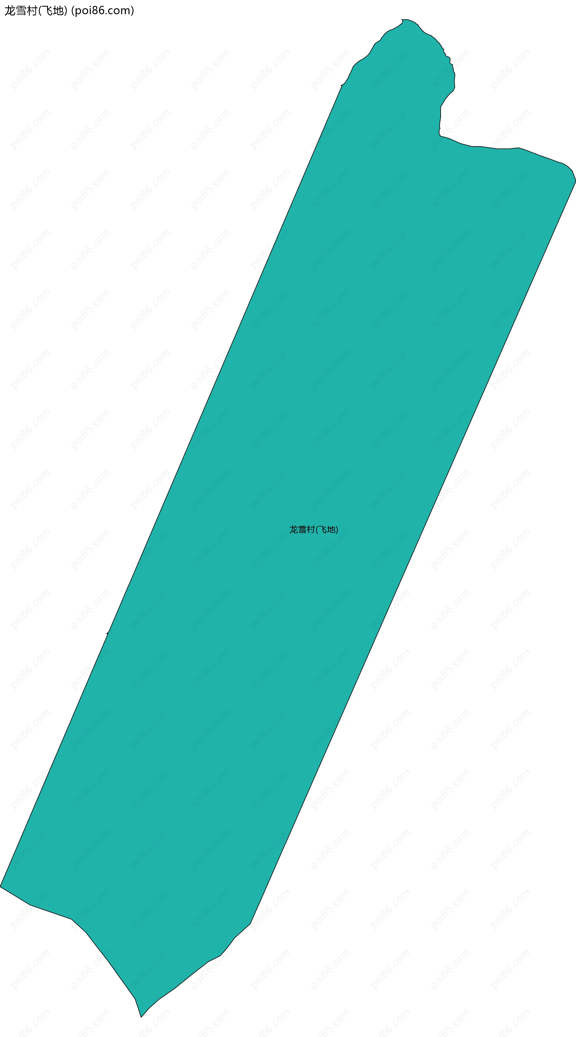 龙雪村(飞地)边界地图