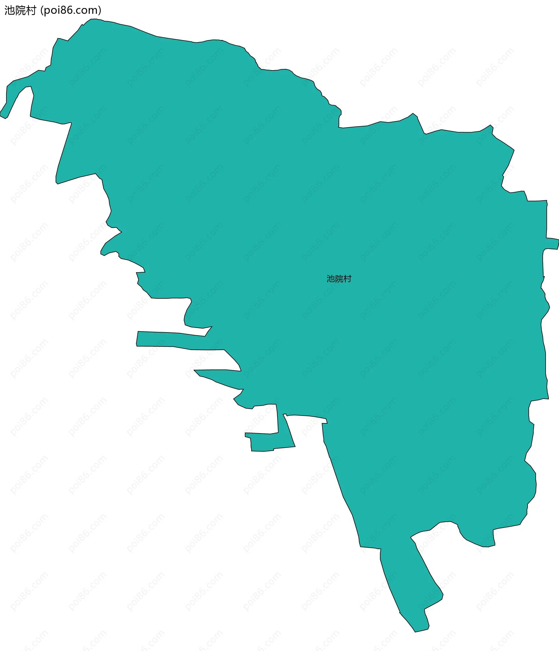 池院村边界地图