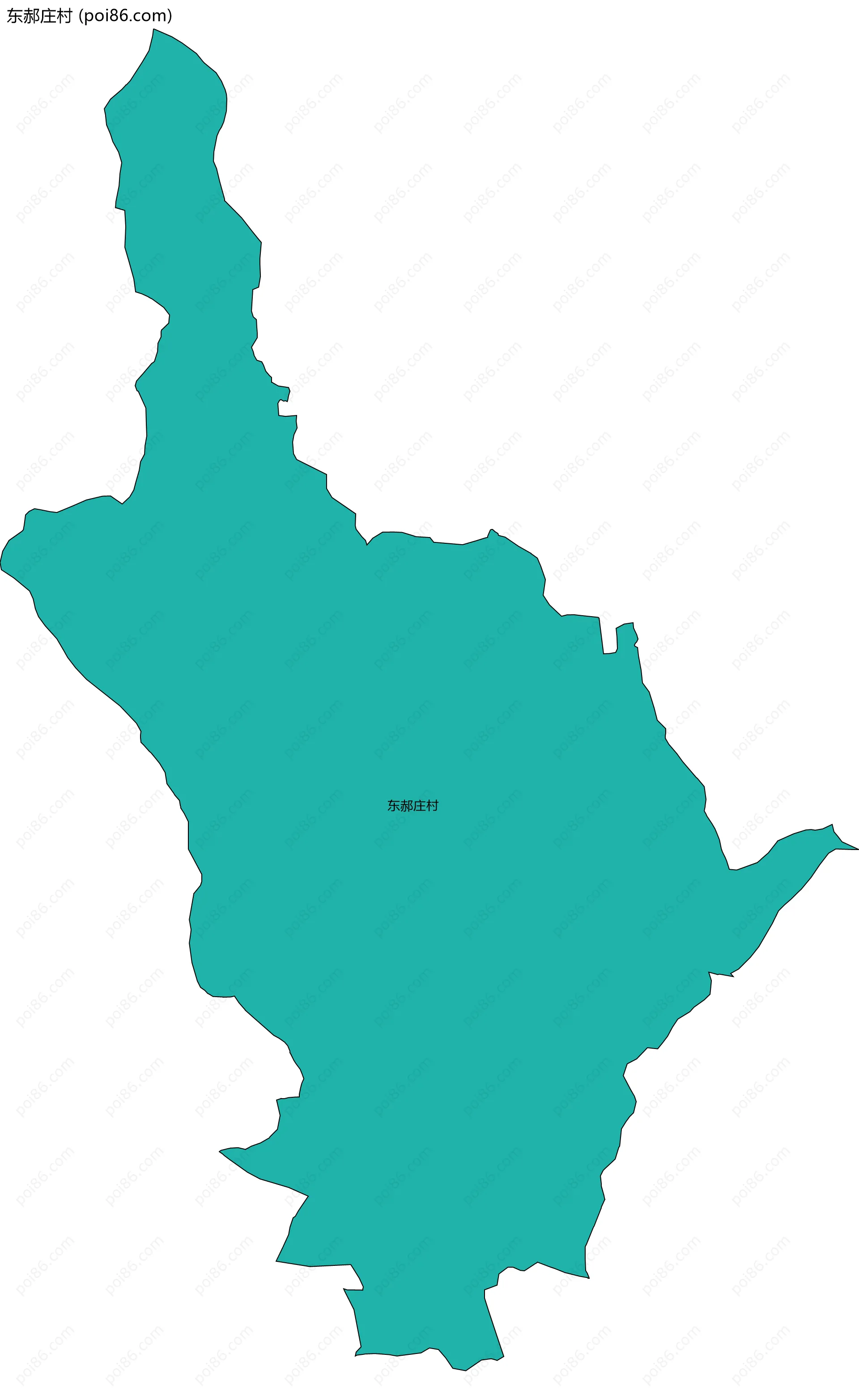 东郝庄村边界地图