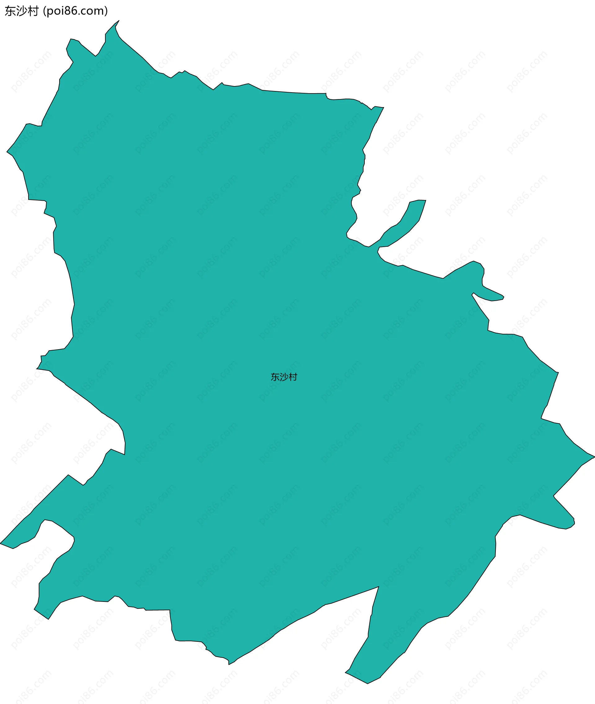 东沙村边界地图