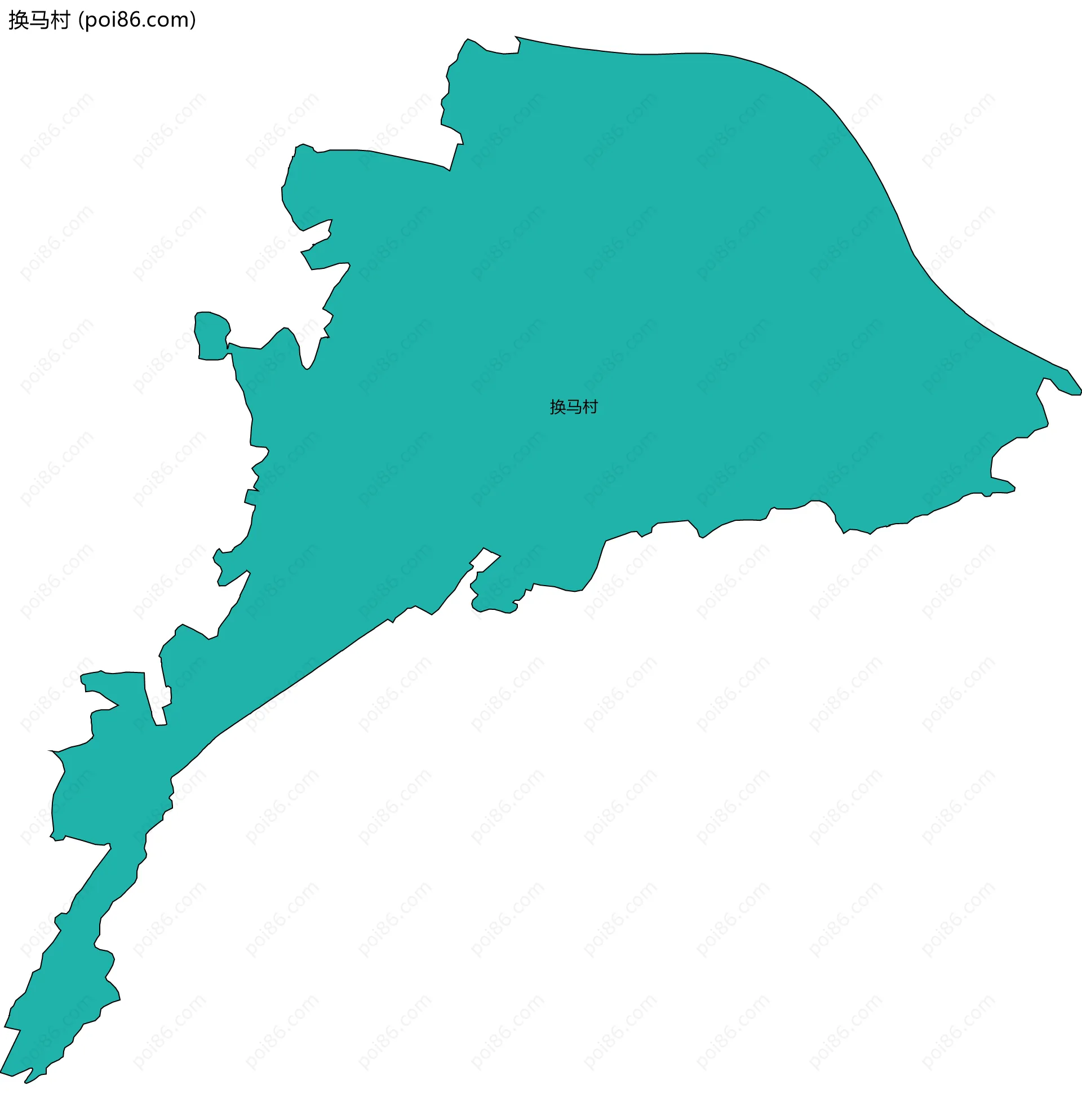 换马村边界地图