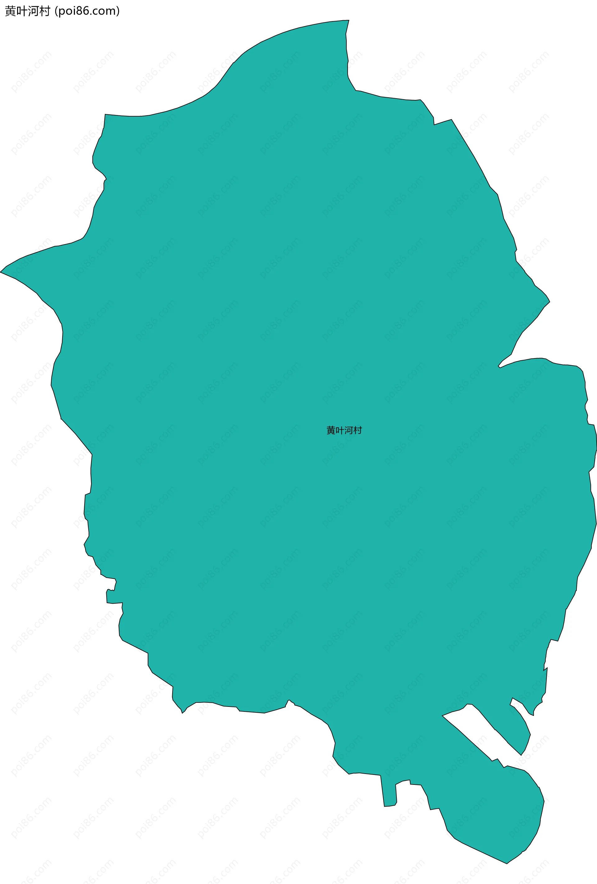 黄叶河村边界地图