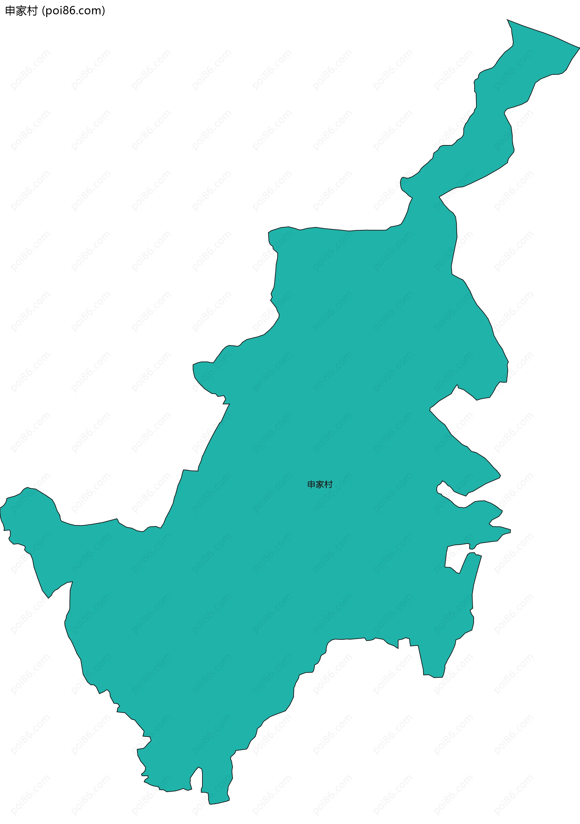 申家村边界地图