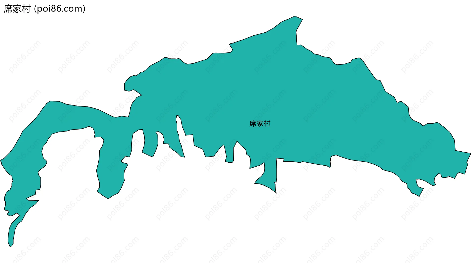 席家村边界地图