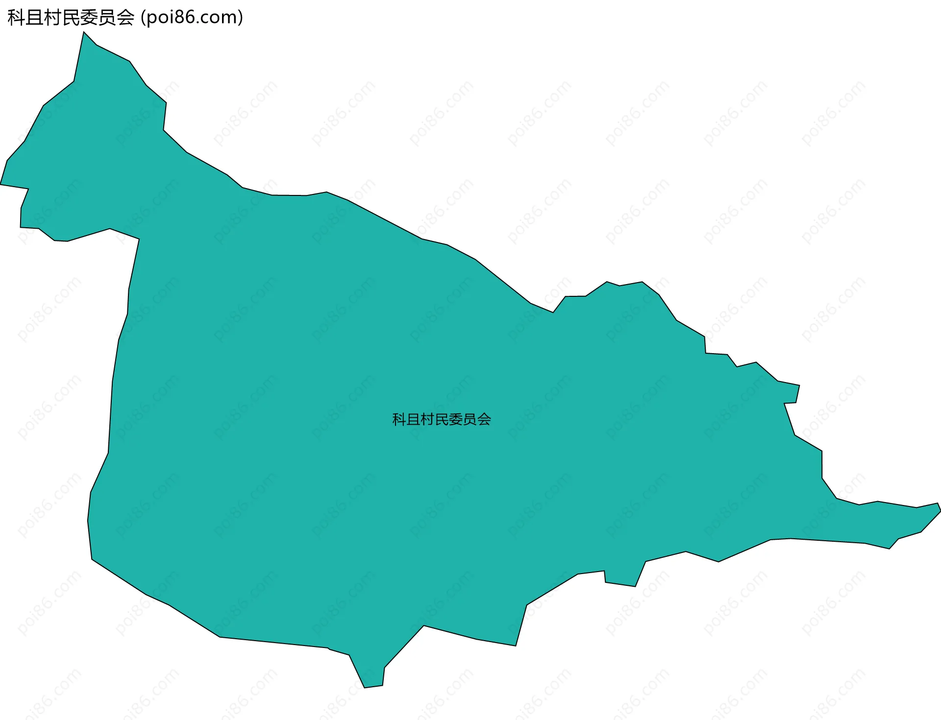 科且村民委员会边界地图