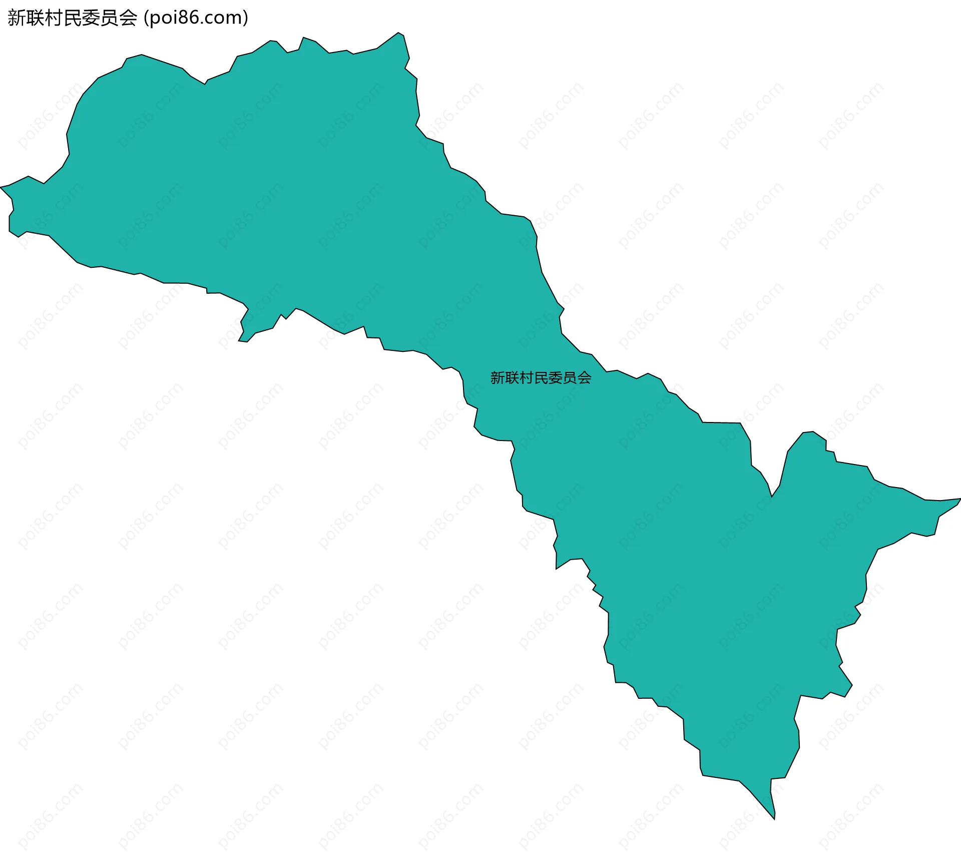 新联村民委员会边界地图