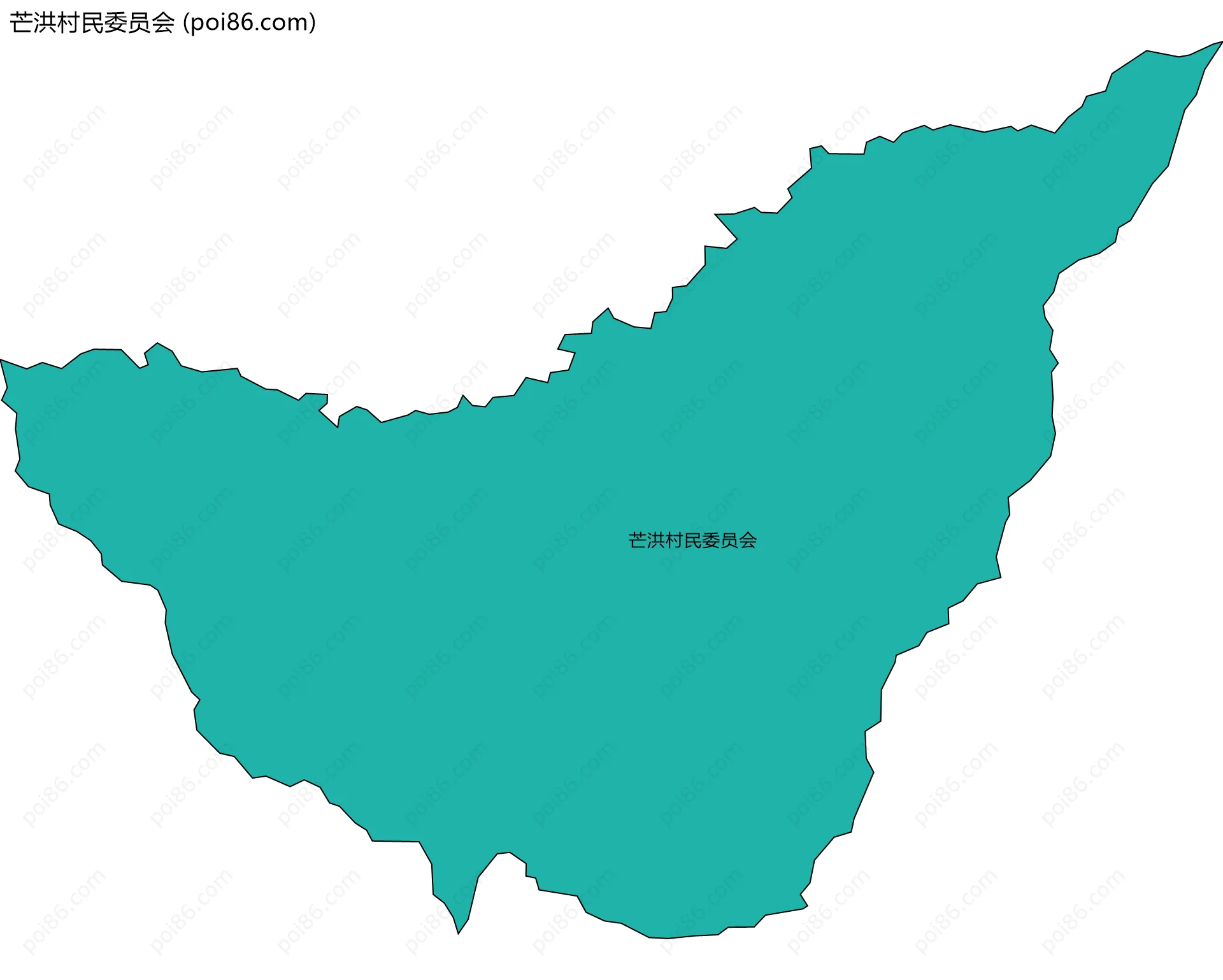 芒洪村民委员会边界地图