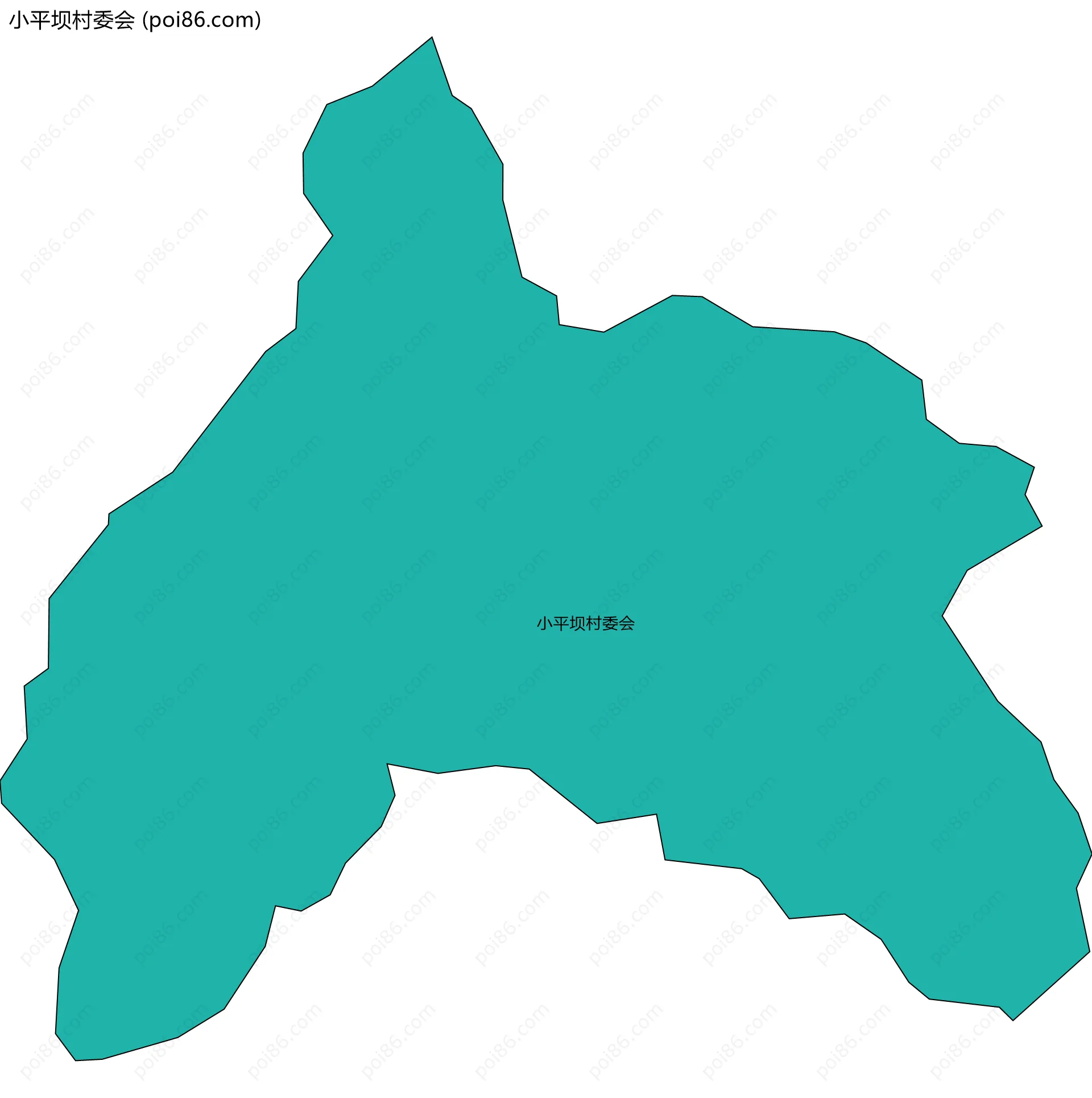 小平坝村委会边界地图